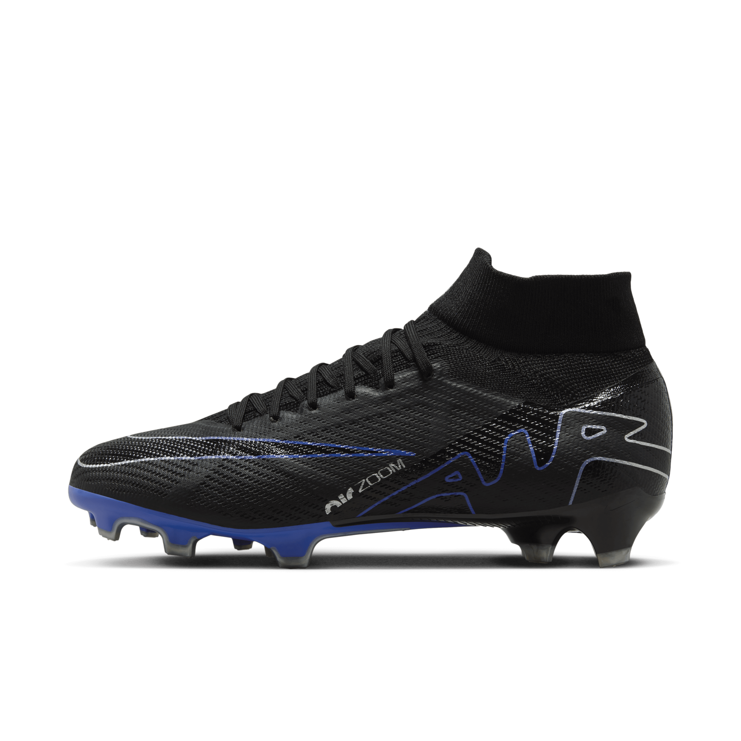 Nike Mercurial Superfly 9 Pro high top voetbalschoenen (stevige ondergrond) - Zwart