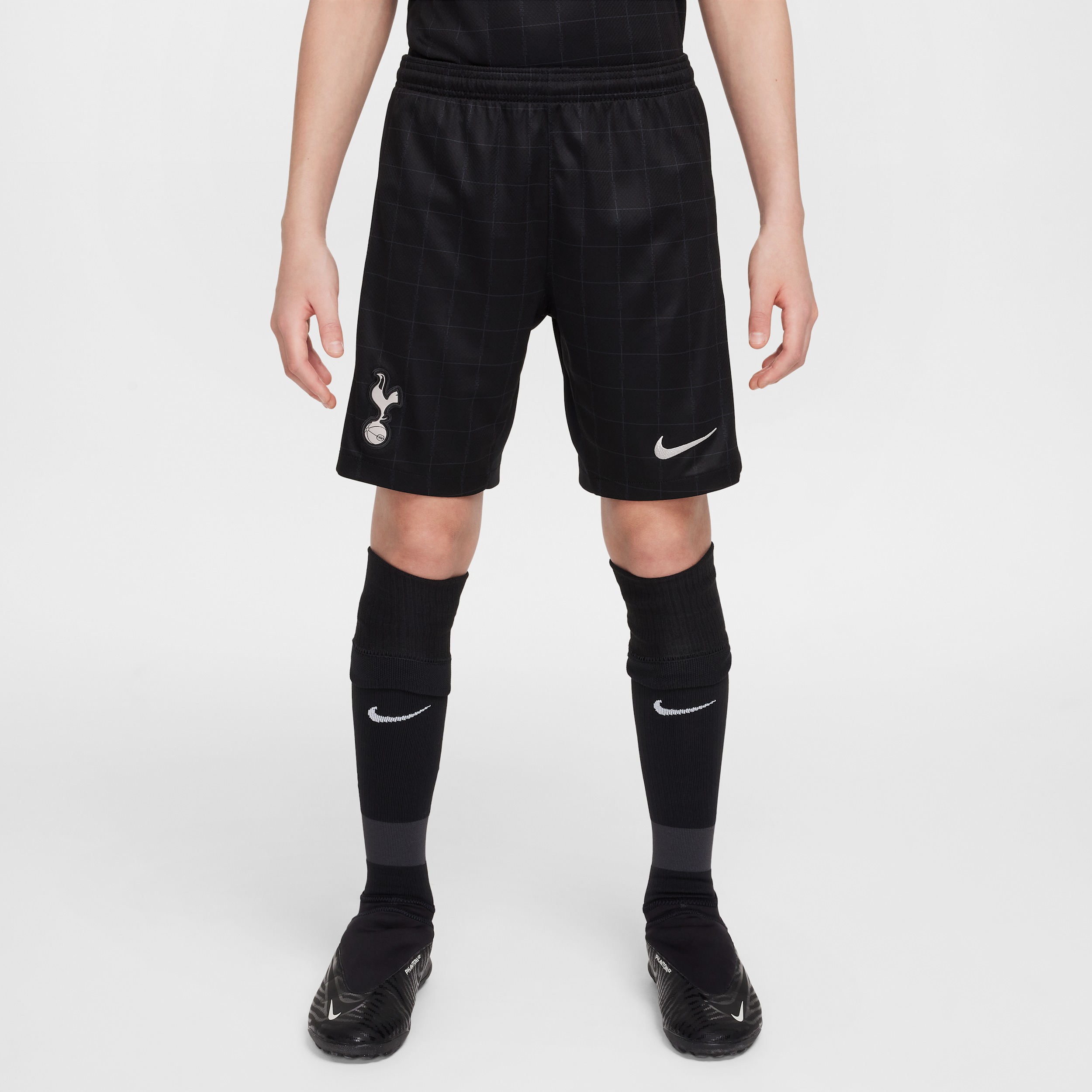 Shorts da calcio replica Nike Dri-FIT Tottenham Hotspur 2025/26 Stadium per ragazzo/a – Away - Nero