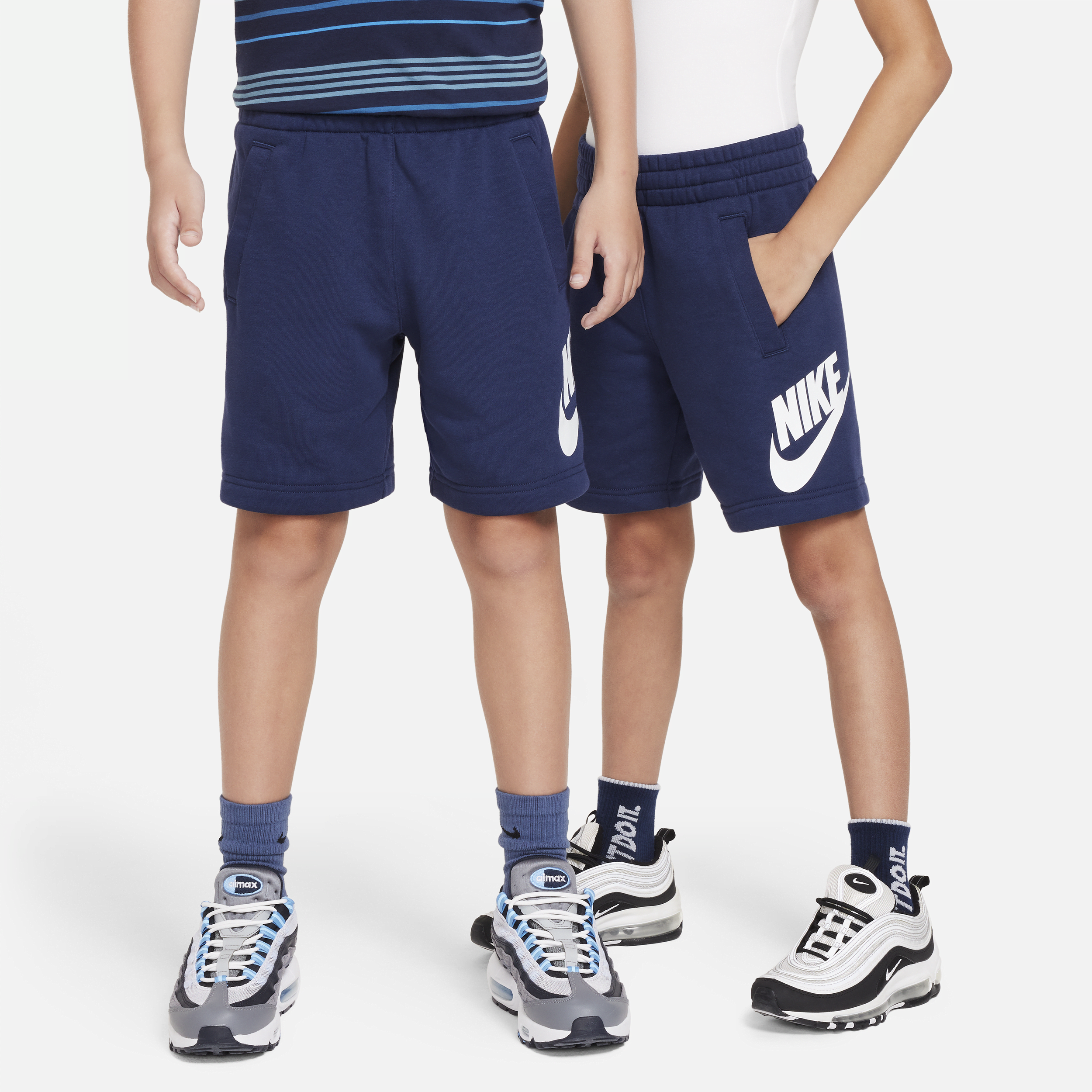 Nike Sportswear Club Fleece-shorts i french terry til større børn - blå
