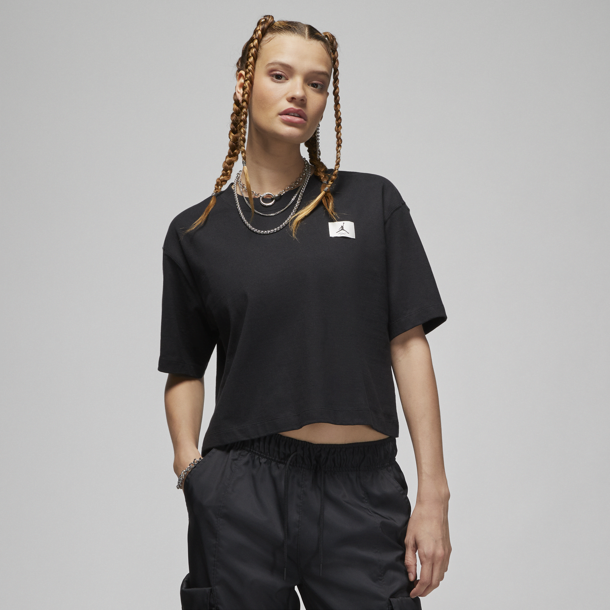Jordan Essentials T-shirt met recht design voor dames - Zwart