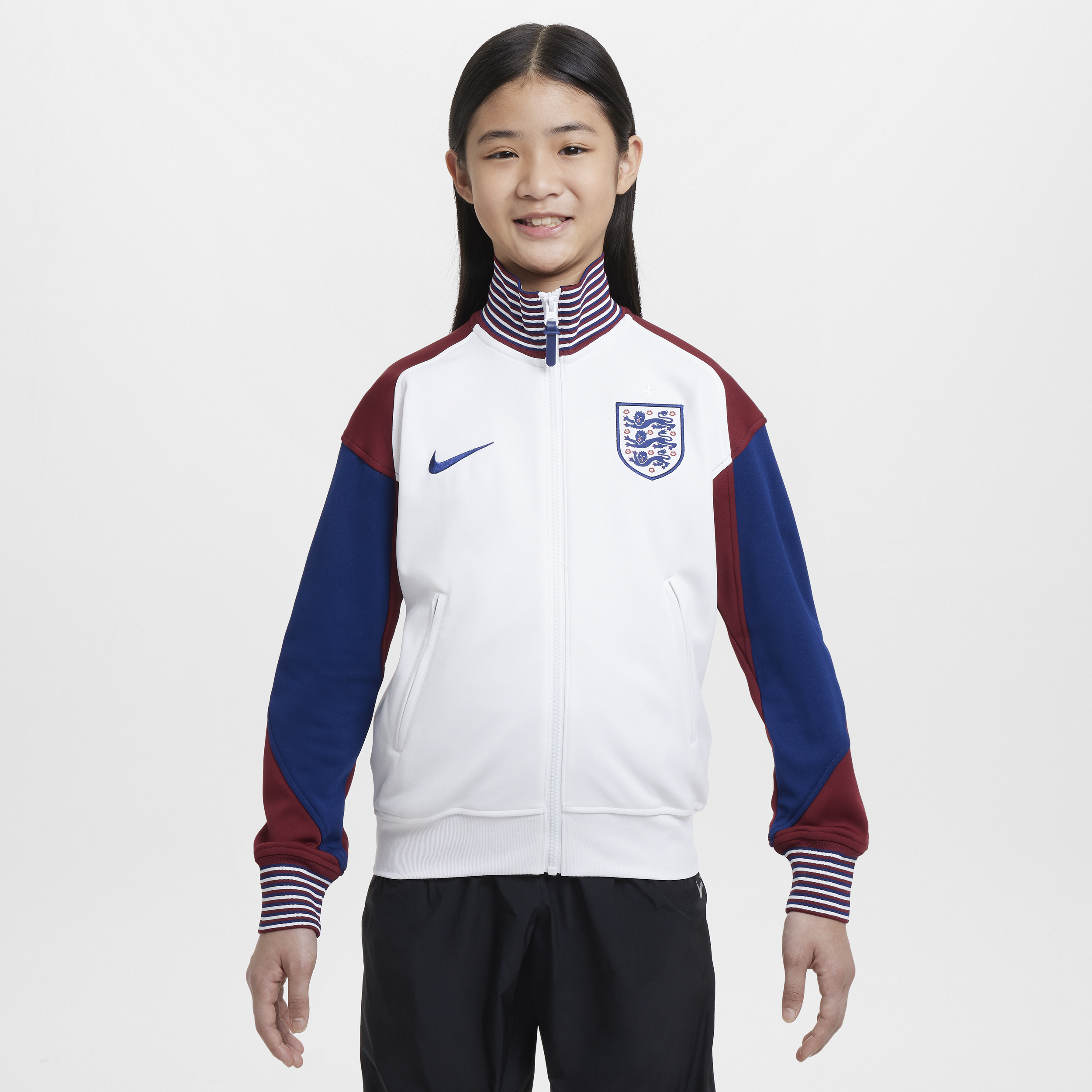 Engeland Academy Pro Thuis Nike voetbaljack met Dri-FIT voor kids - Wit