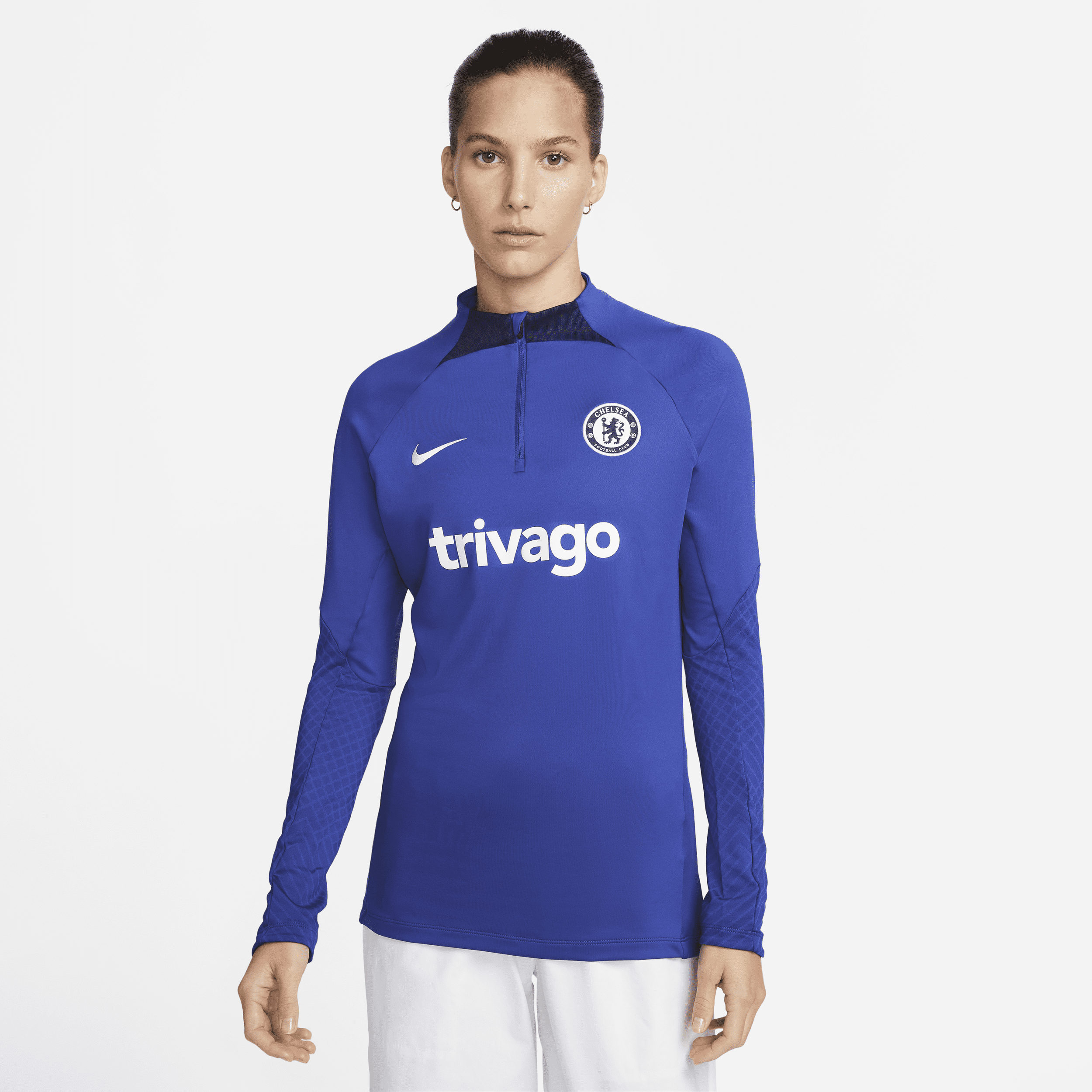 Chelsea FC Strike-Nike Dri-FIT-fodboldtræningstrøje til mænd - blå
