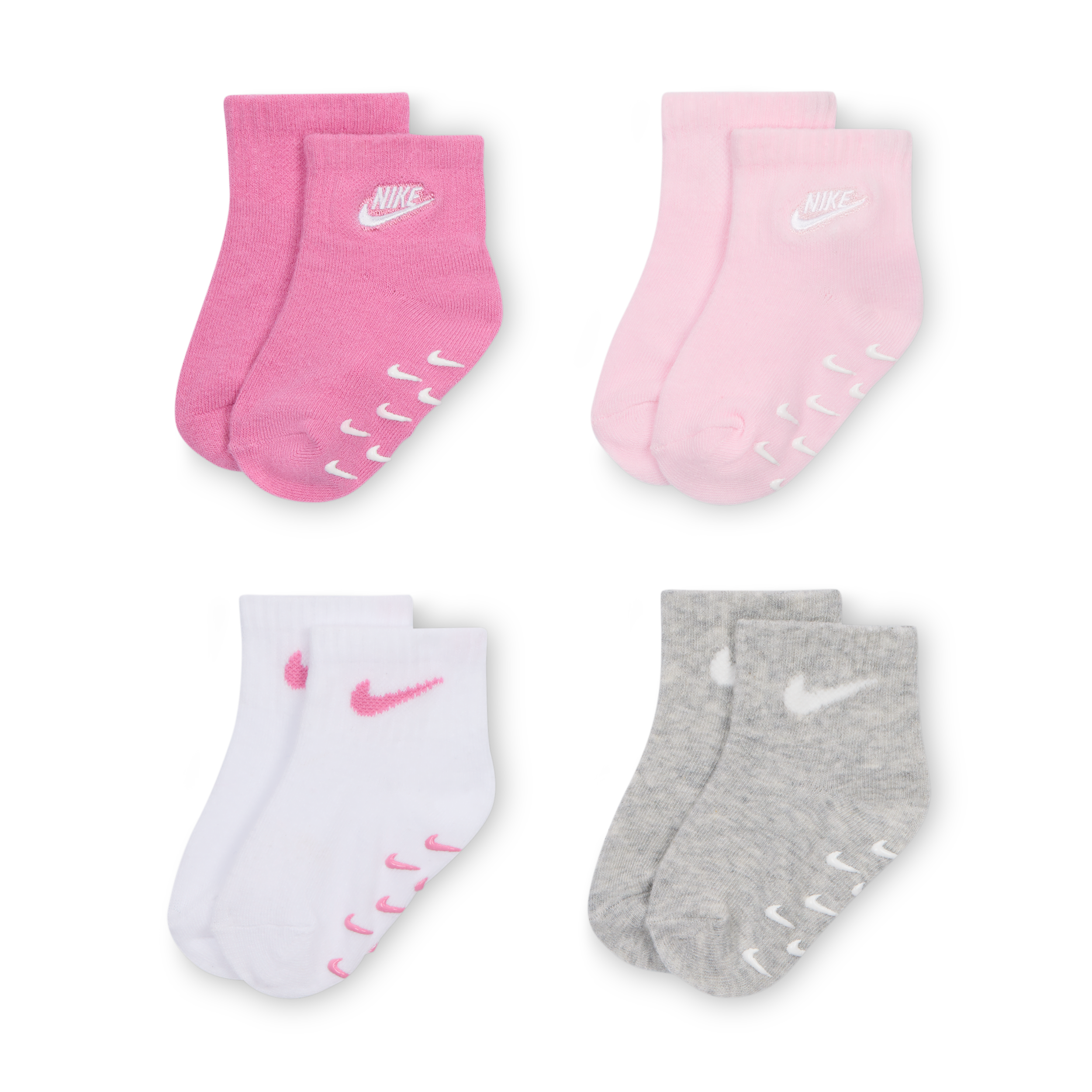 【ナイキ(NIKE)公式ストア】ナイキ ベビー ロゴ グリッパー ソックス (4足) IO6144-600 ピンク 【ナイキ(NIKE)公式ストア】ナイキ ベビー ロゴ グリッパー ソックス (4足) IO6144-600 ピンク