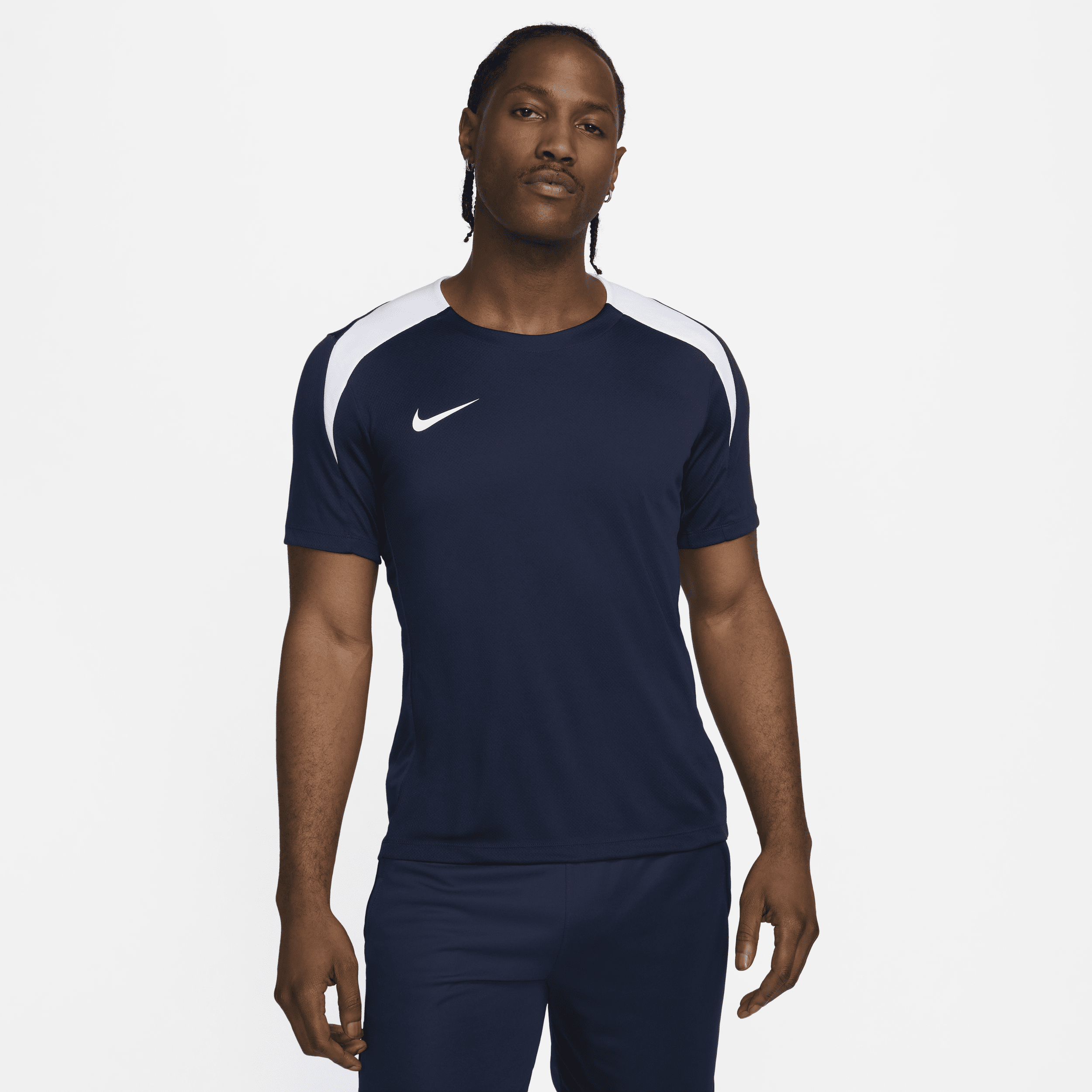 Nike Strike voetbaltop met Dri-FIT en korte mouwen voor heren - Blauw