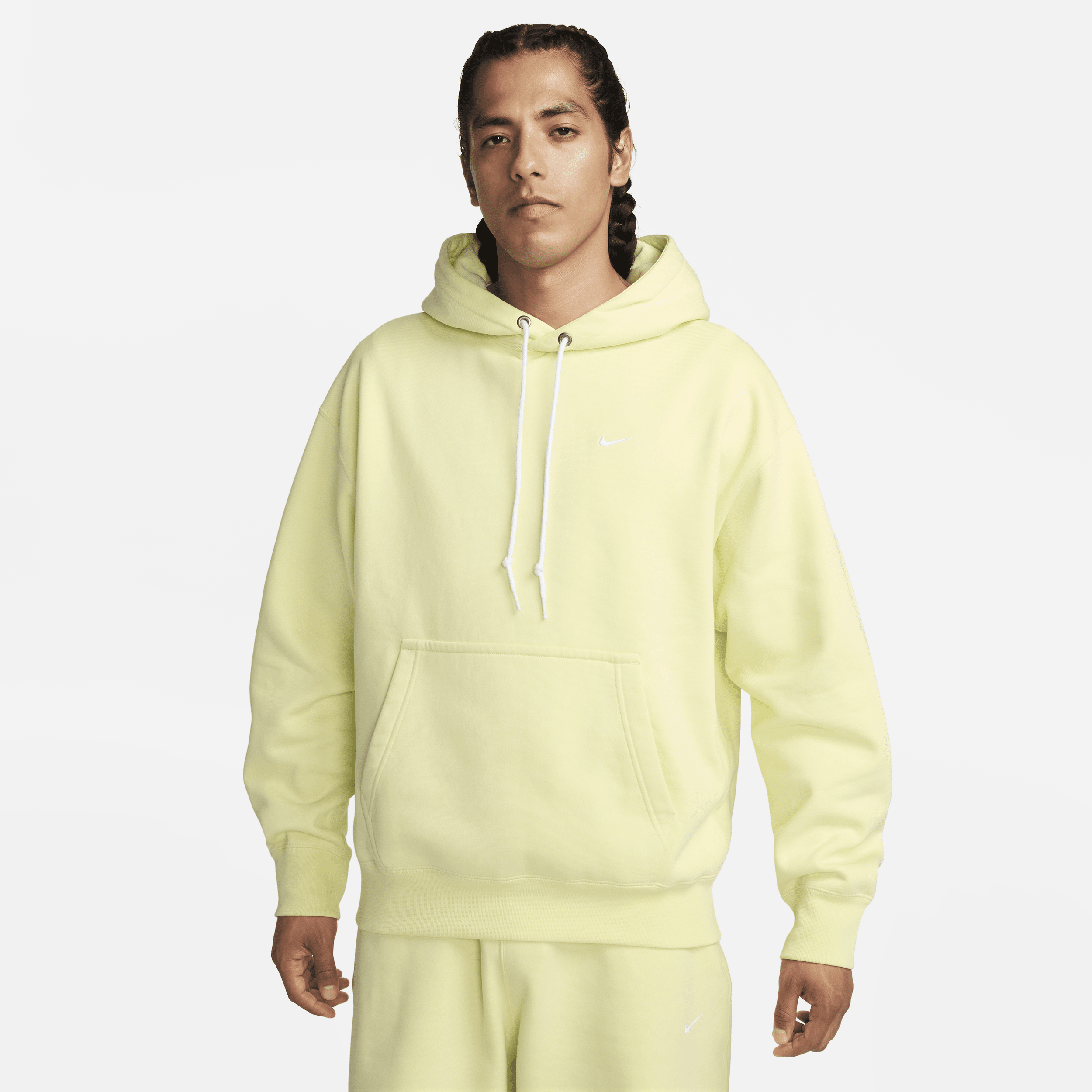 Nike Solo Swoosh-pullover-hættetrøje i fleece til mænd - grøn