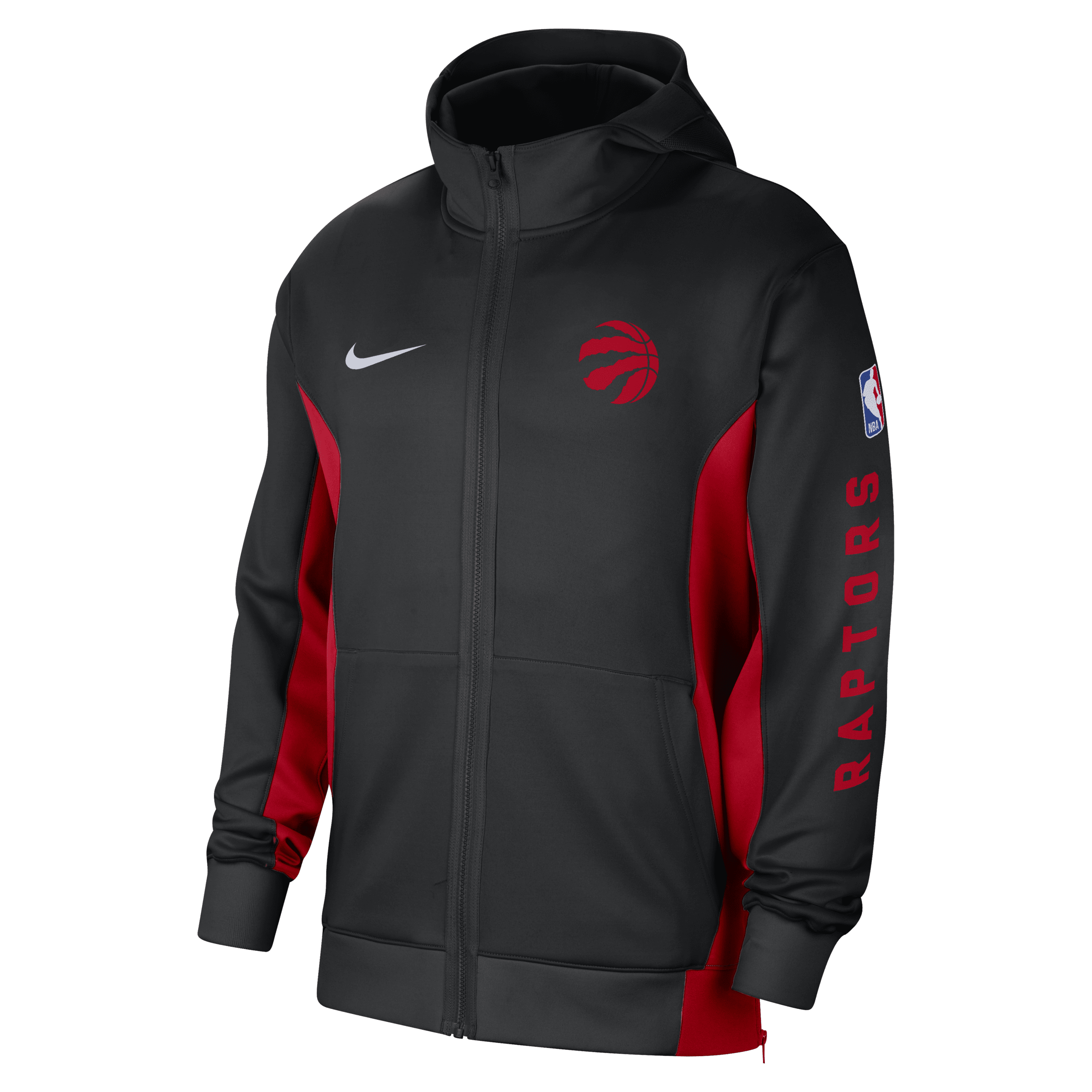 Toronto Raptors Showtime Nike Dri-FIT NBA-hoodie met rits voor heren - Zwart