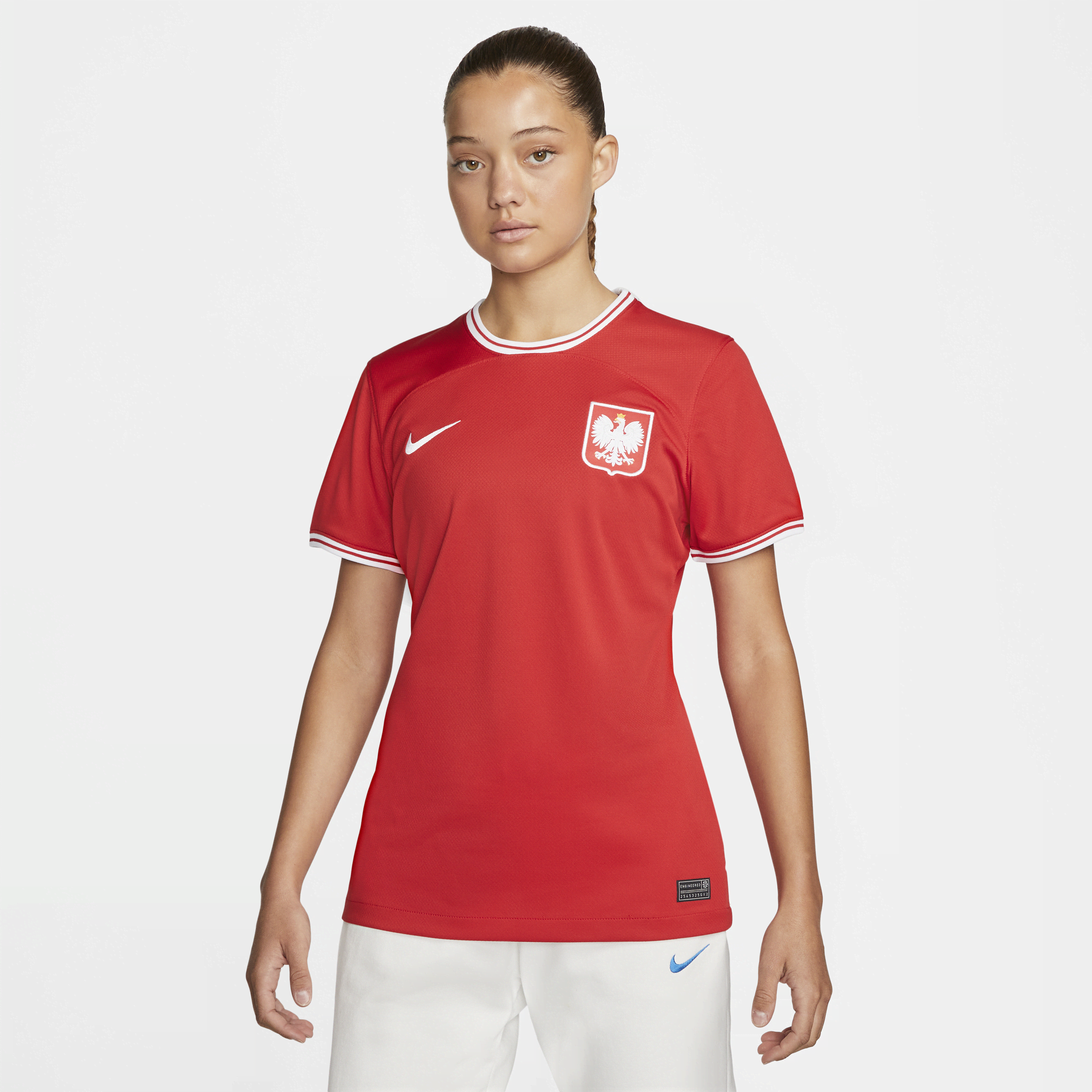 Segunda equipación Stadium Polonia 2022/23 Camiseta de fútbol Nike Dri-FIT - Mujer - Rojo