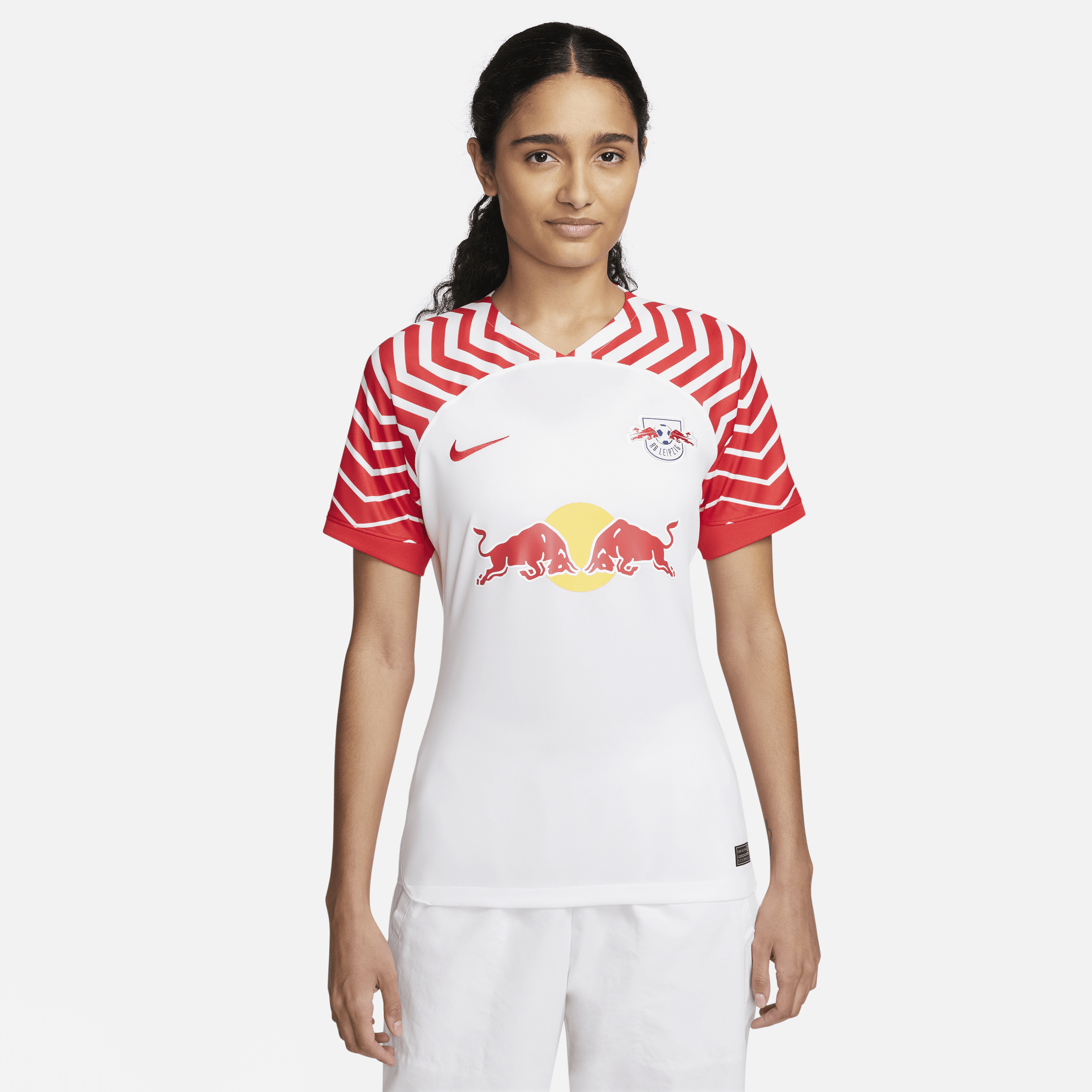 Primera equipación Stadium RB Leipzig 2023/24 Camiseta de fútbol Nike Dri-FIT - Mujer - Blanco