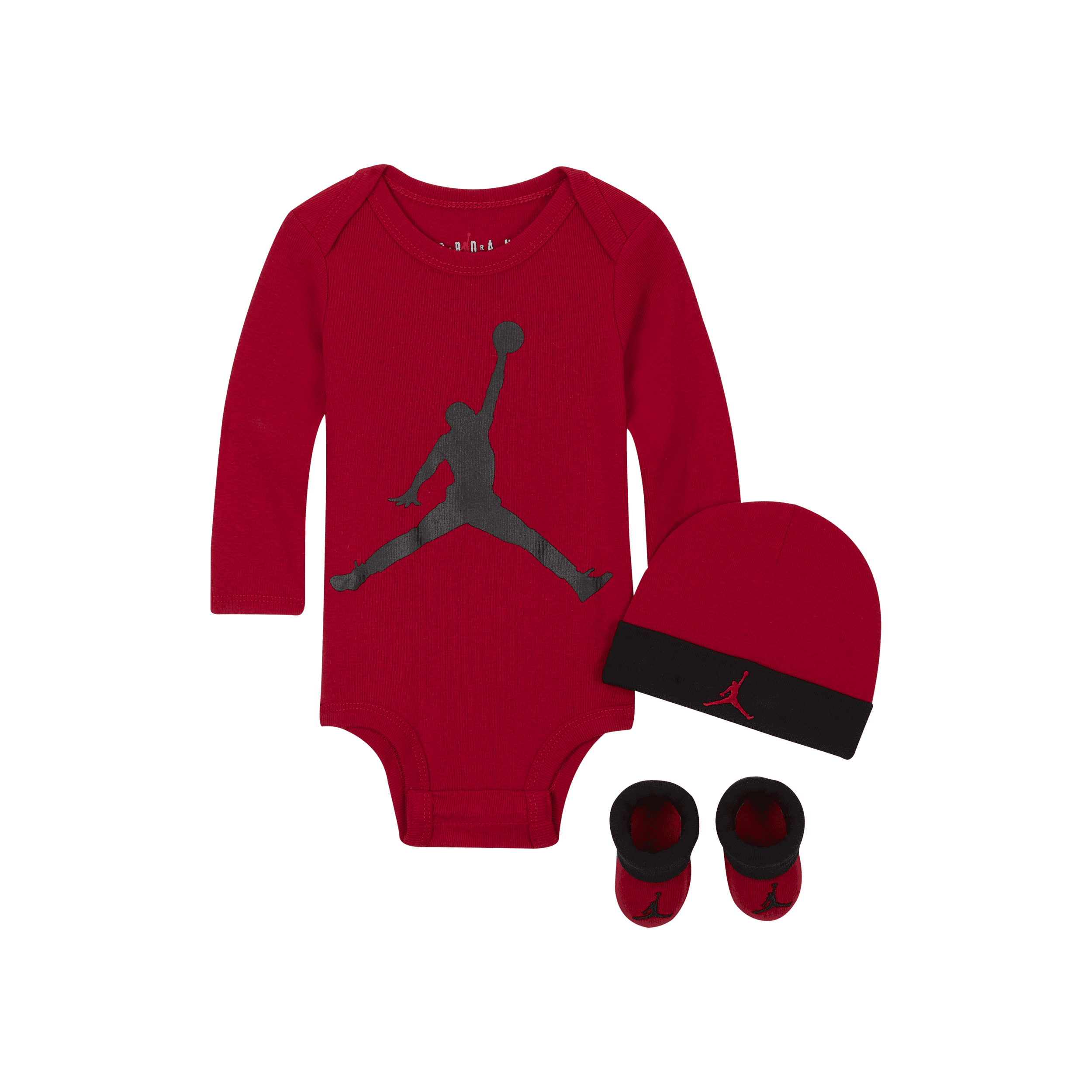 Nike 3-delt Jordan-sæt til babyer (0-12M) - rød