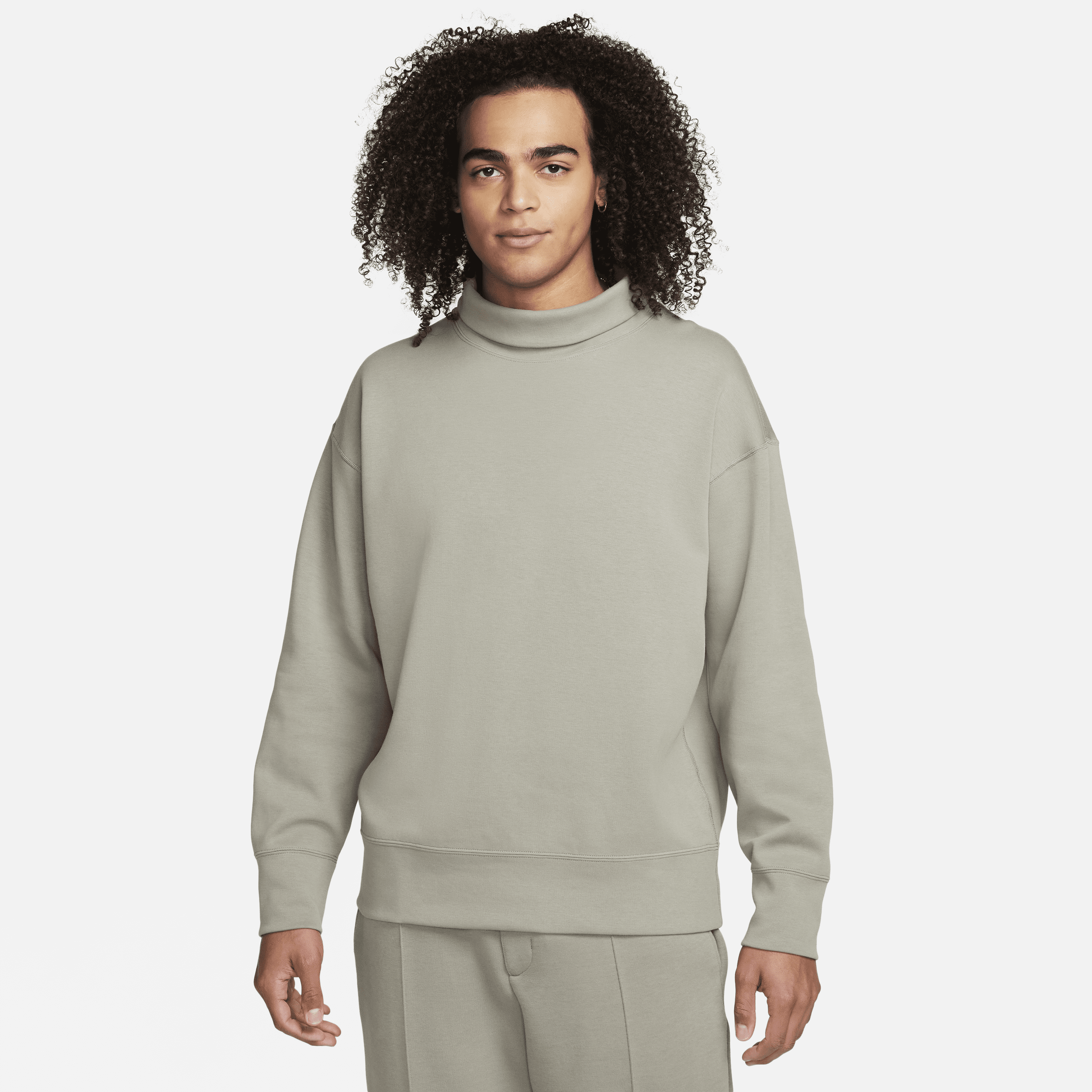 Felpa oversize con dolcevita Nike Sportswear Tech Fleece Reimagined – Uomo - Grigio