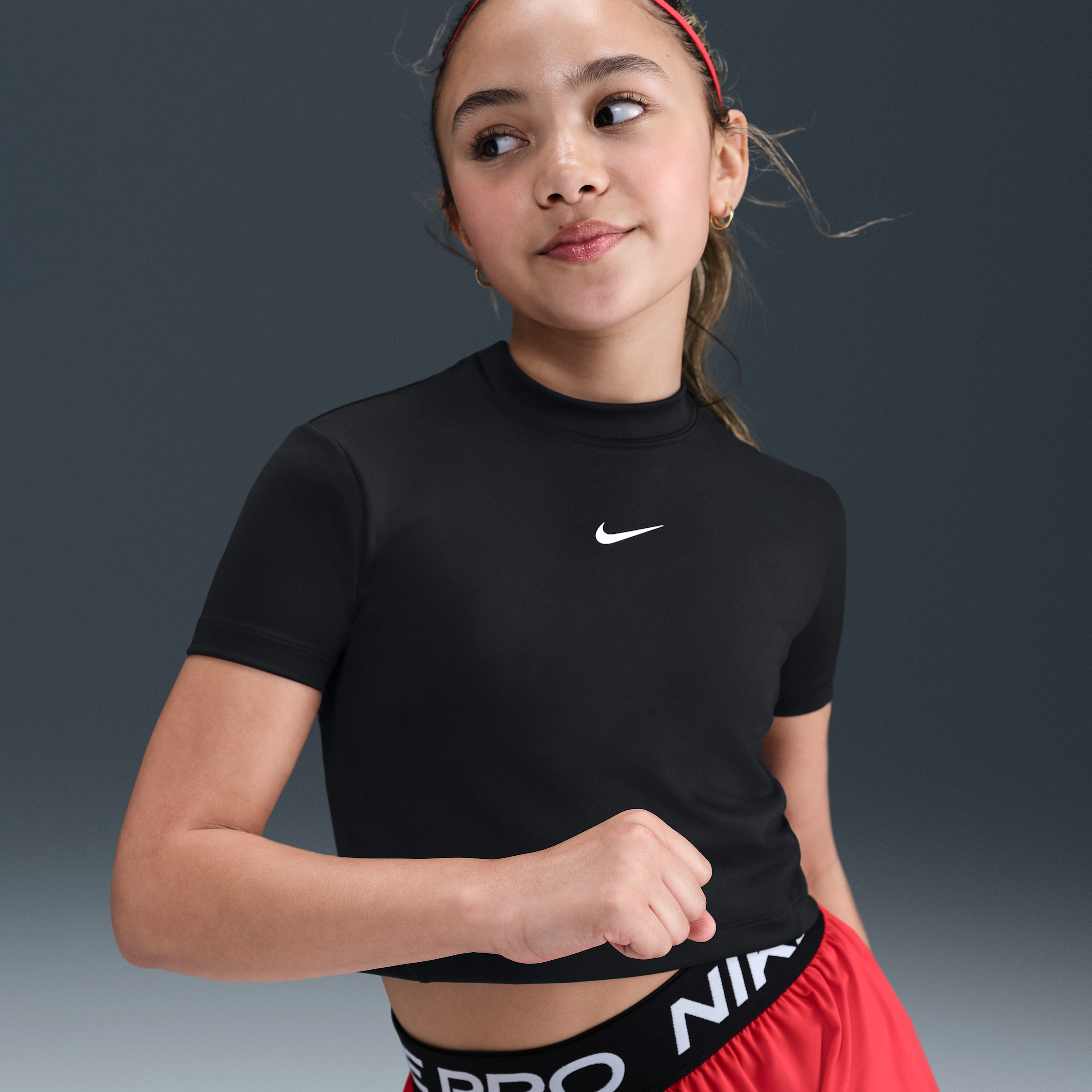 【ナイキ(NIKE)公式ストア】ナイキ プロ ガールズ Dri-FIT ショートスリーブ トップ HQ9308-010 ブラック 【ナイキ(NIKE)公式ストア】ナイキ プロ ガールズ Dri-FIT ショートスリーブ トップ HQ9308-010 ブラック