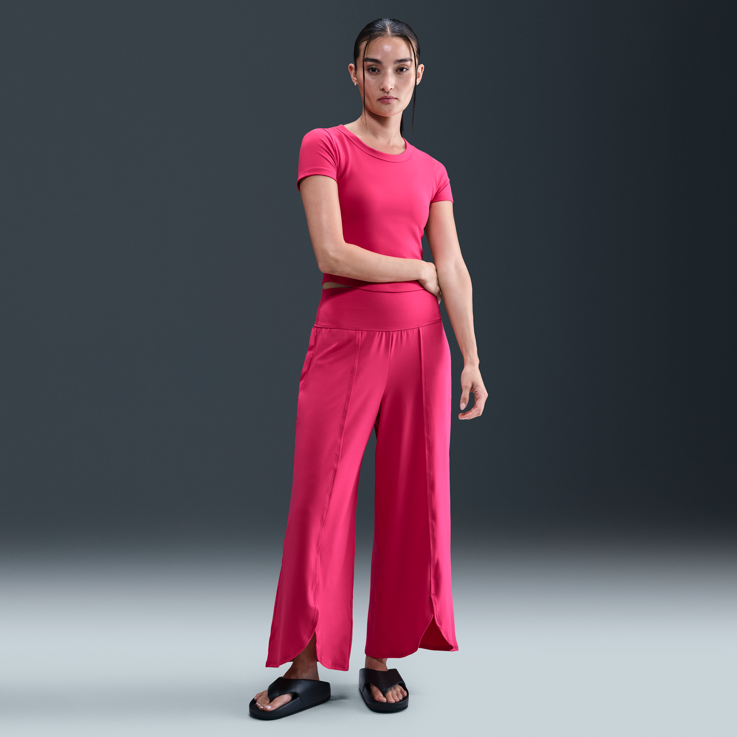 【ナイキ(NIKE)公式ストア】ナイキ ワン リラックスド ウィメンズ Dri-FIT ハイウエスト パンツ IH8593-666 ピンク 【ナイキ(NIKE)公式ストア】ナイキ ワン リラックスド ウィメンズ Dri-FIT ハイウエスト パンツ IH8593-666 ピンク