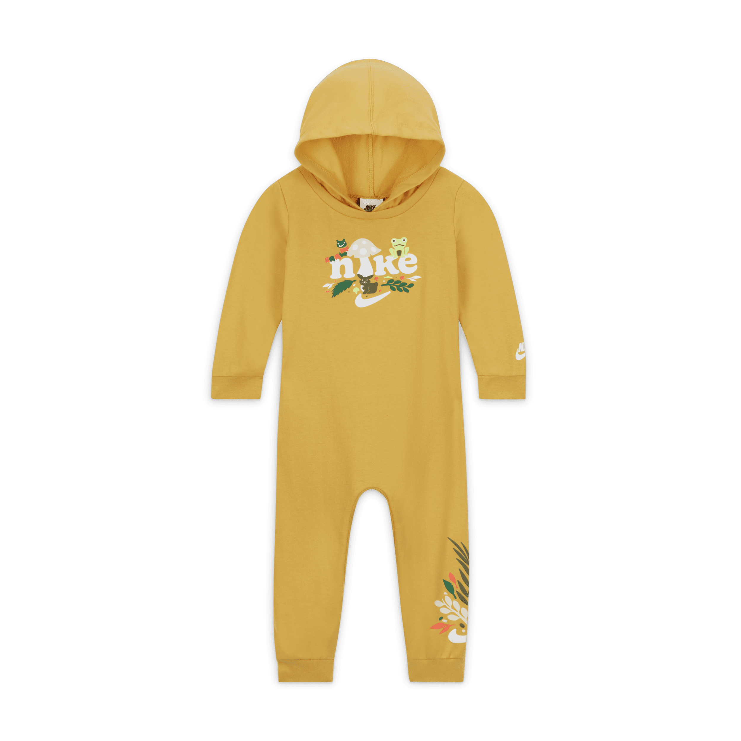 Tuta senza piede con cappuccio Forest Foragers Nike – Bebè (12-24 mesi) - Giallo