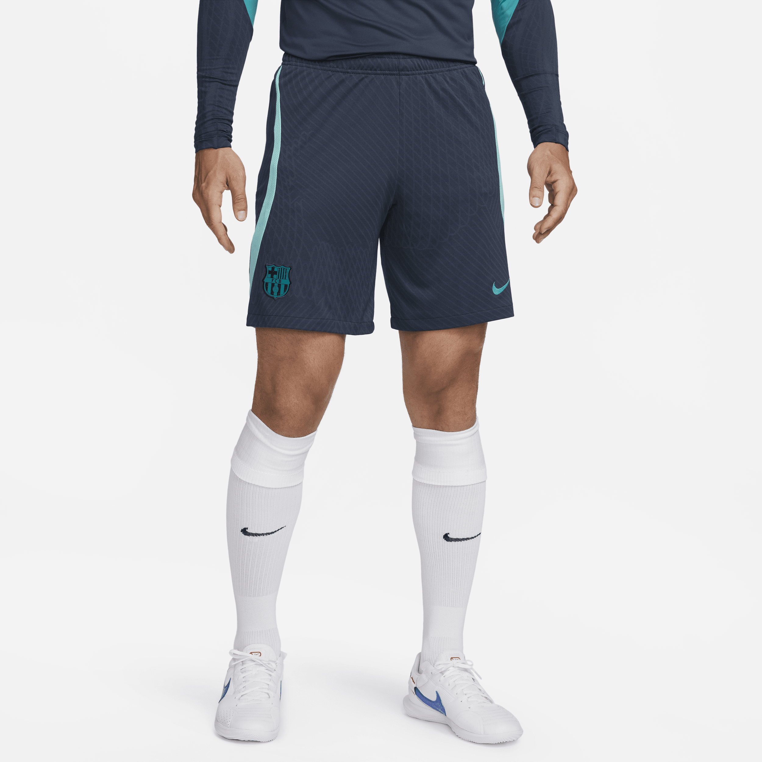 Tercera equipación FC Barcelona Strike Pantalón corto de fútbol de tejido Knit Nike Dri-FIT - Hombre - Azul