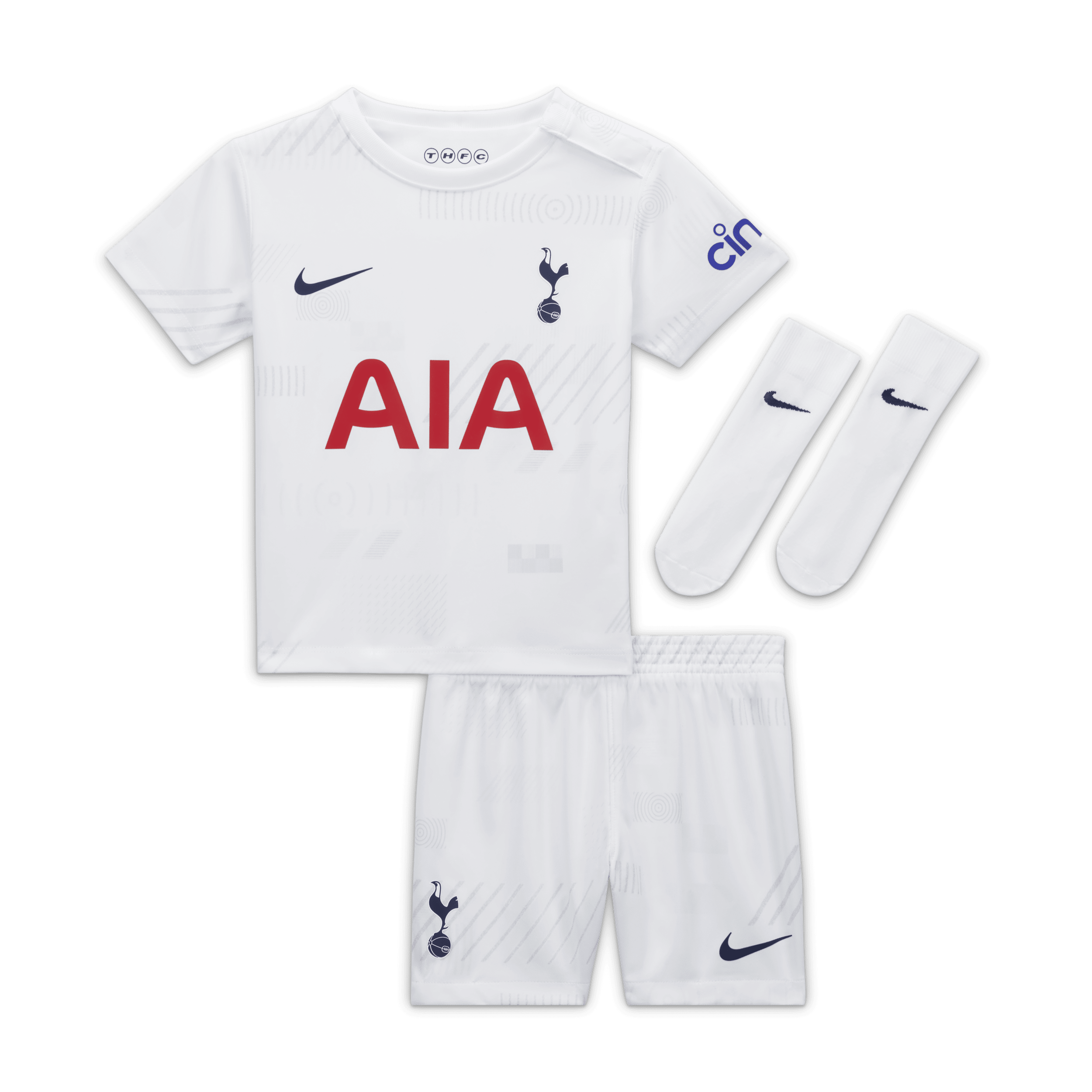 Primera equipación Tottenham Hotspur 2023/24 Equipación de tres piezas Nike Dri-FIT - Bebé e infantil - Blanco
