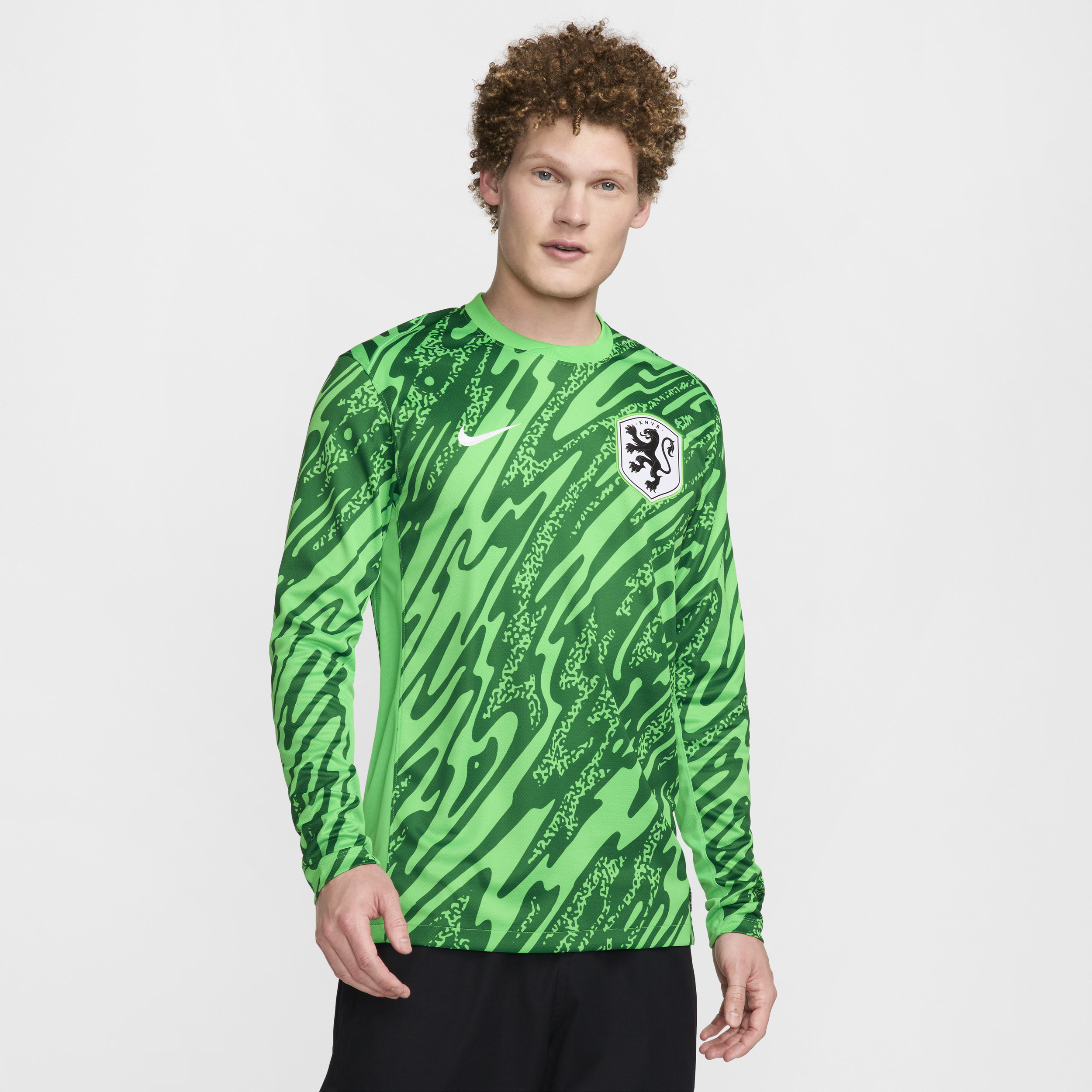 Maglia da calcio replica Nike Dri-FIT Olanda (squadra femminile) 2024/25 Stadium da uomo – Goalkeeper - Verde