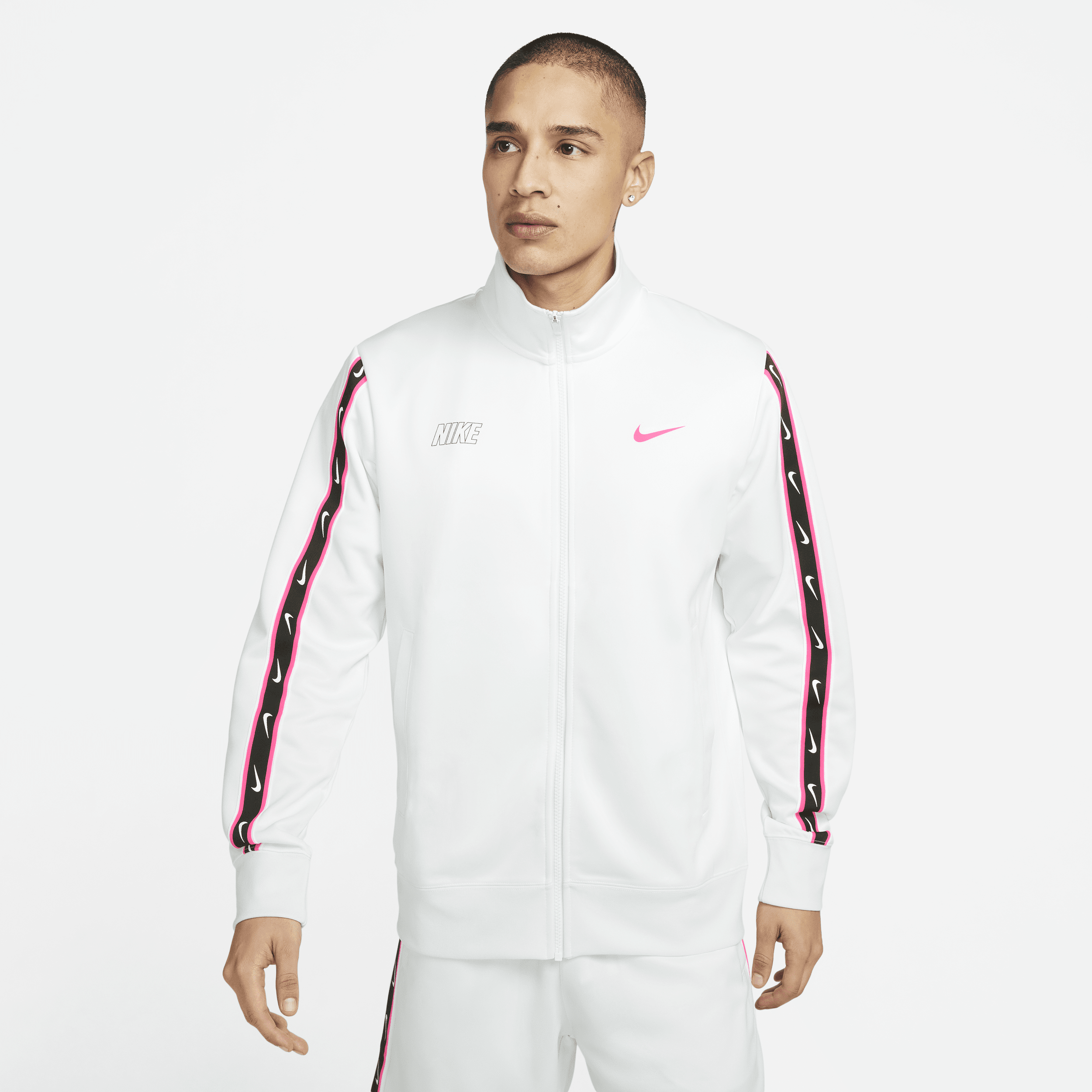 Nike Sportswear Repeat-løbejakke til mænd - hvid