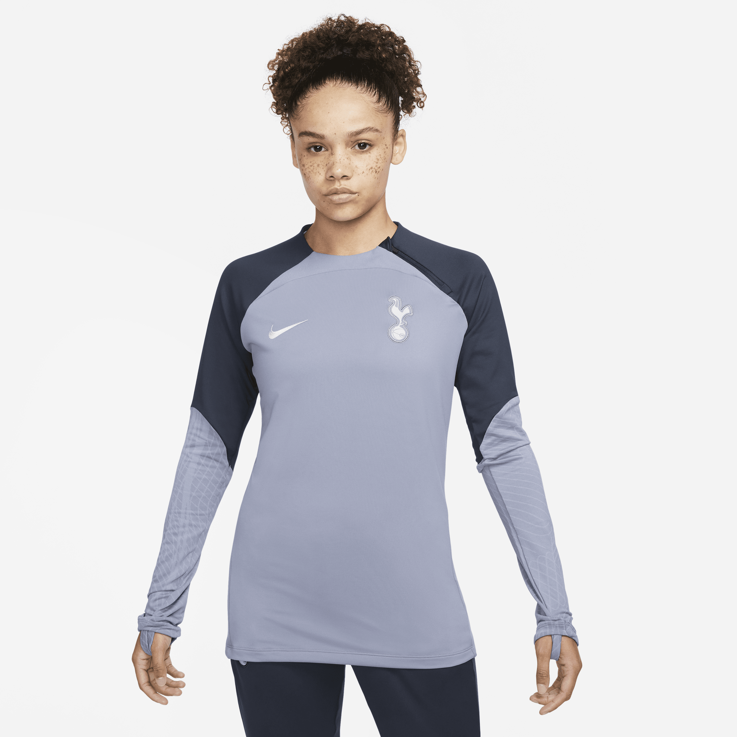 Tottenham Hotspur Strike Nike Dri-FIT-fodboldtræningstrøje med rund hals til kvinder - lilla
