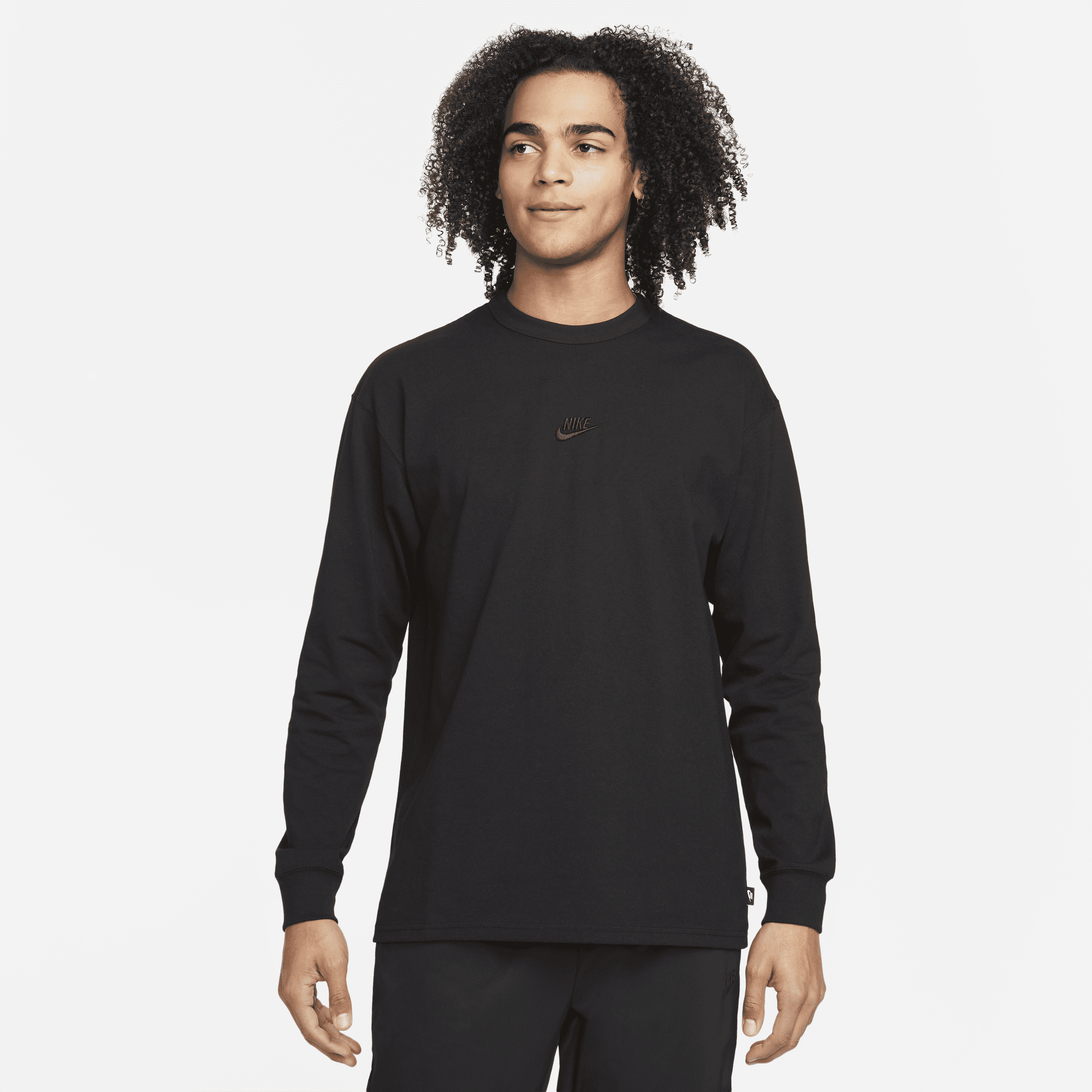 Nike Sportswear Premium Essentials T-shirt met lange mouwen voor heren - Zwart