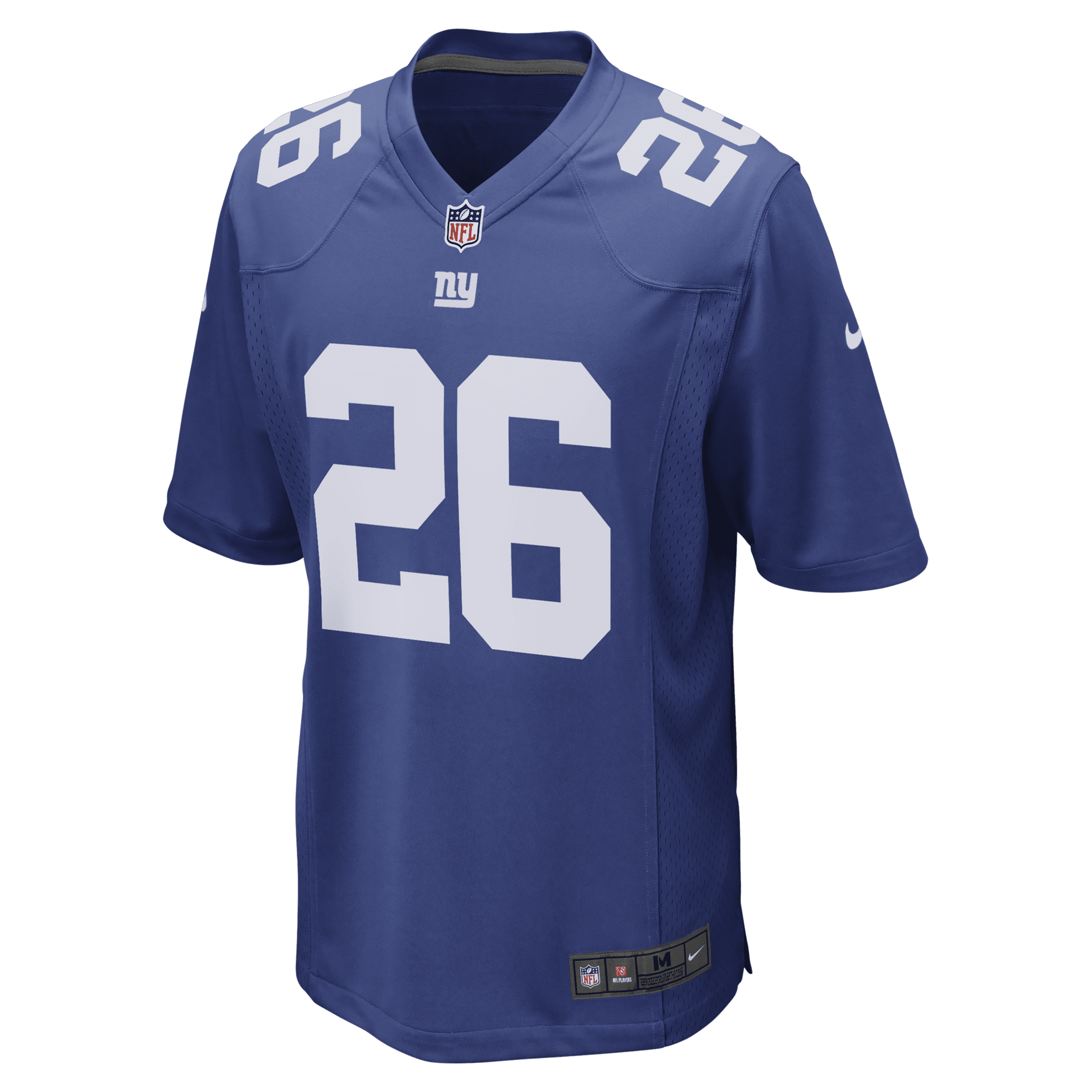 Nike NFL New York Giants (Saquon Barkley) American-football-wedstrijdjersey voor heren - Blauw