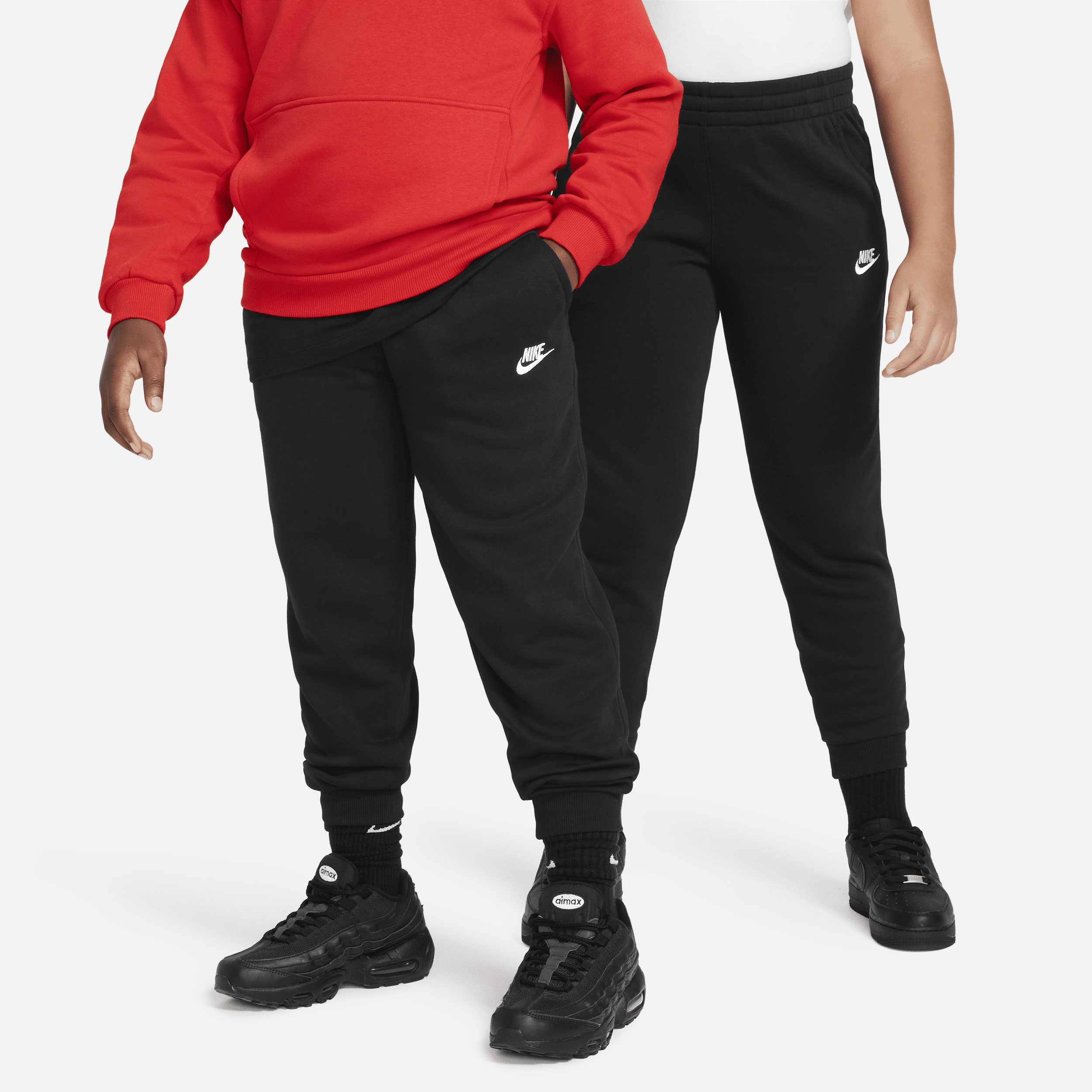 Nike Sportswear Club Fleece-joggers (udvidet størrelse) til større børn - sort