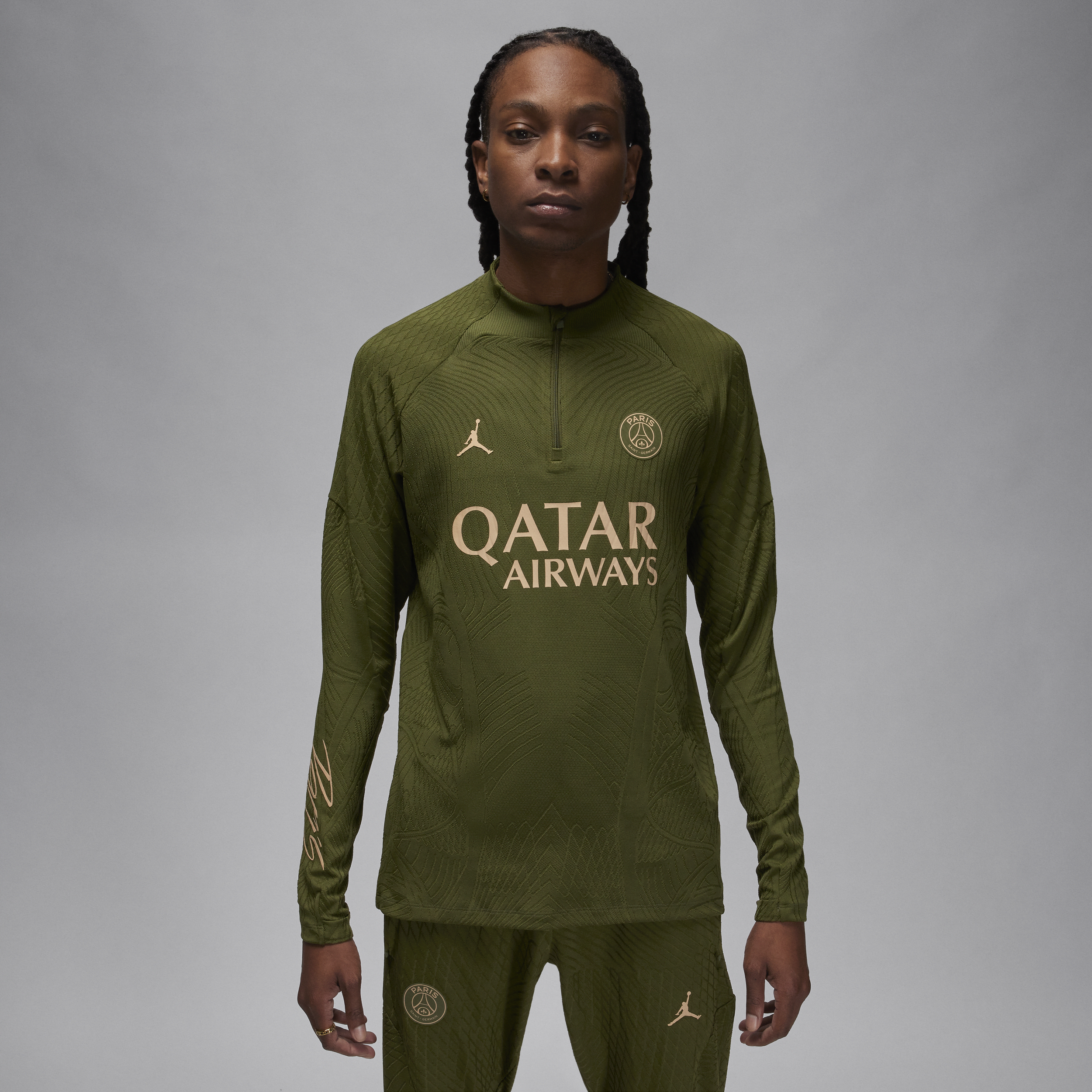 Nike Paris Saint-Germain Strike Elite Fourth Jordan Dri-FIT ADV-fodboldtræningstrøje til mænd - grøn