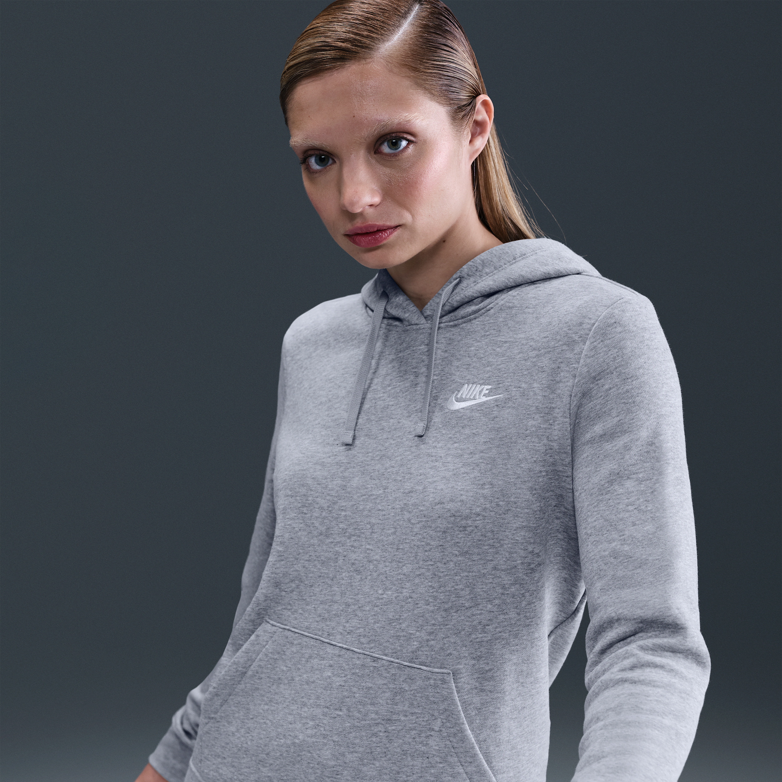 Nike Club Fleece Sudadera con capucha - Mujer - Gris