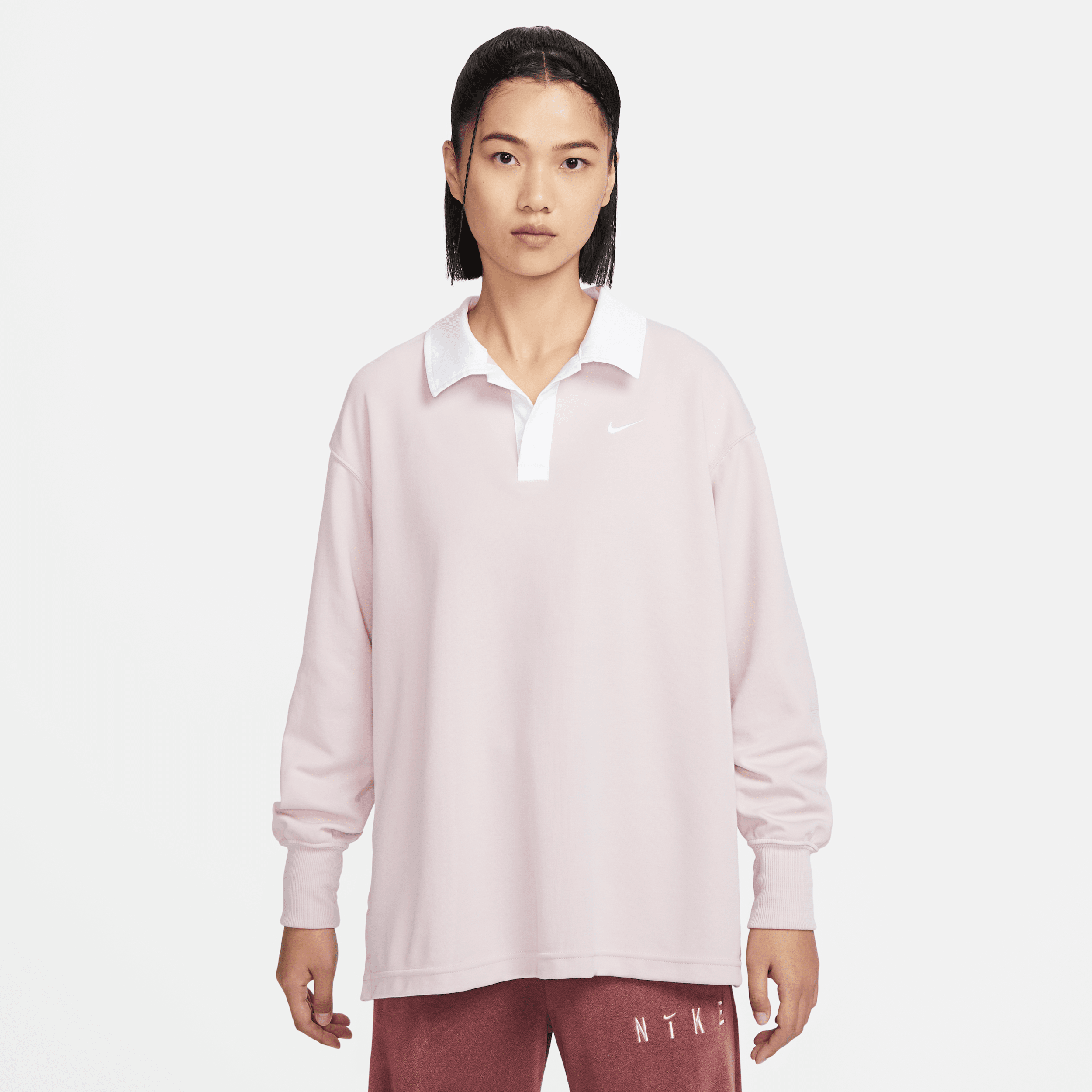 【ナイキ(NIKE)公式ストア】ナイキ スポーツウェア エッセンシャル ウィメンズ オーバーサイズド ロングスリーブ ポロ FB8721-019 パープル 【ナイキ(NIKE)公式ストア】ナイキ スポーツウェア エッセンシャル ウィメンズ オーバーサイズド ロングスリーブ ポロ FB8721-019 パープル