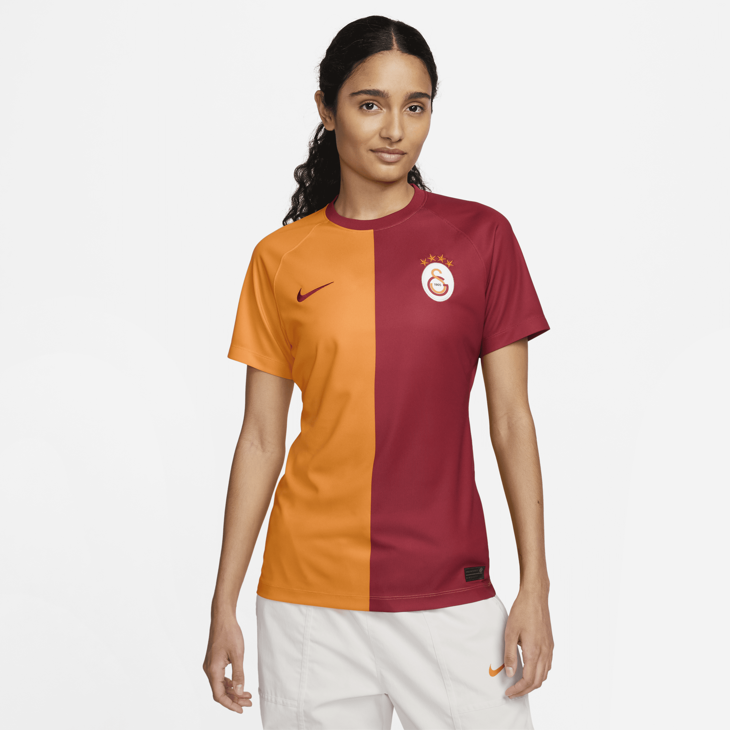 Primera equipación Galatasaray 2023/24 Camiseta de fútbol de manga corta Nike Dri-FIT - Mujer - Naranja