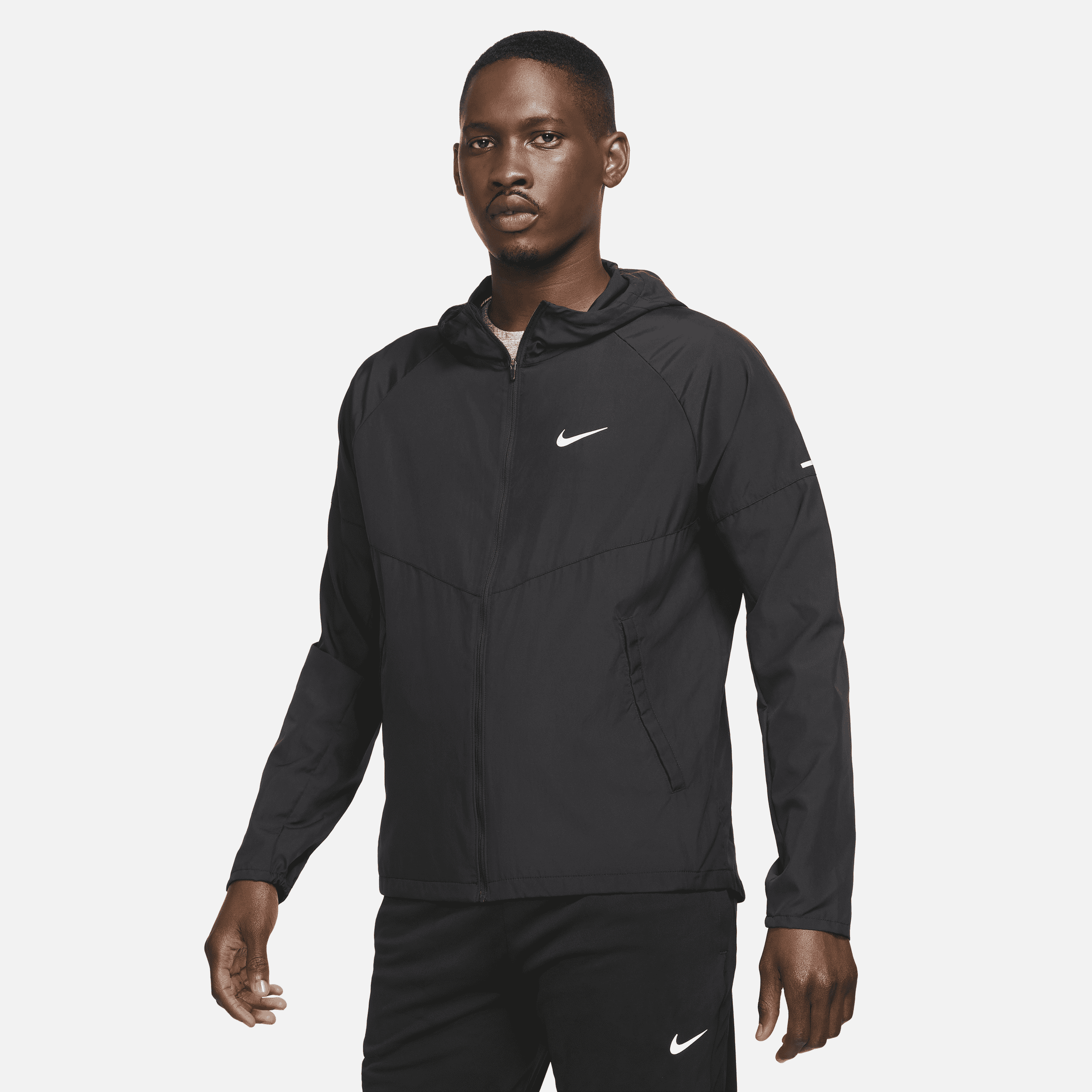 Nike Miler Repel-løbejakke til mænd - sort