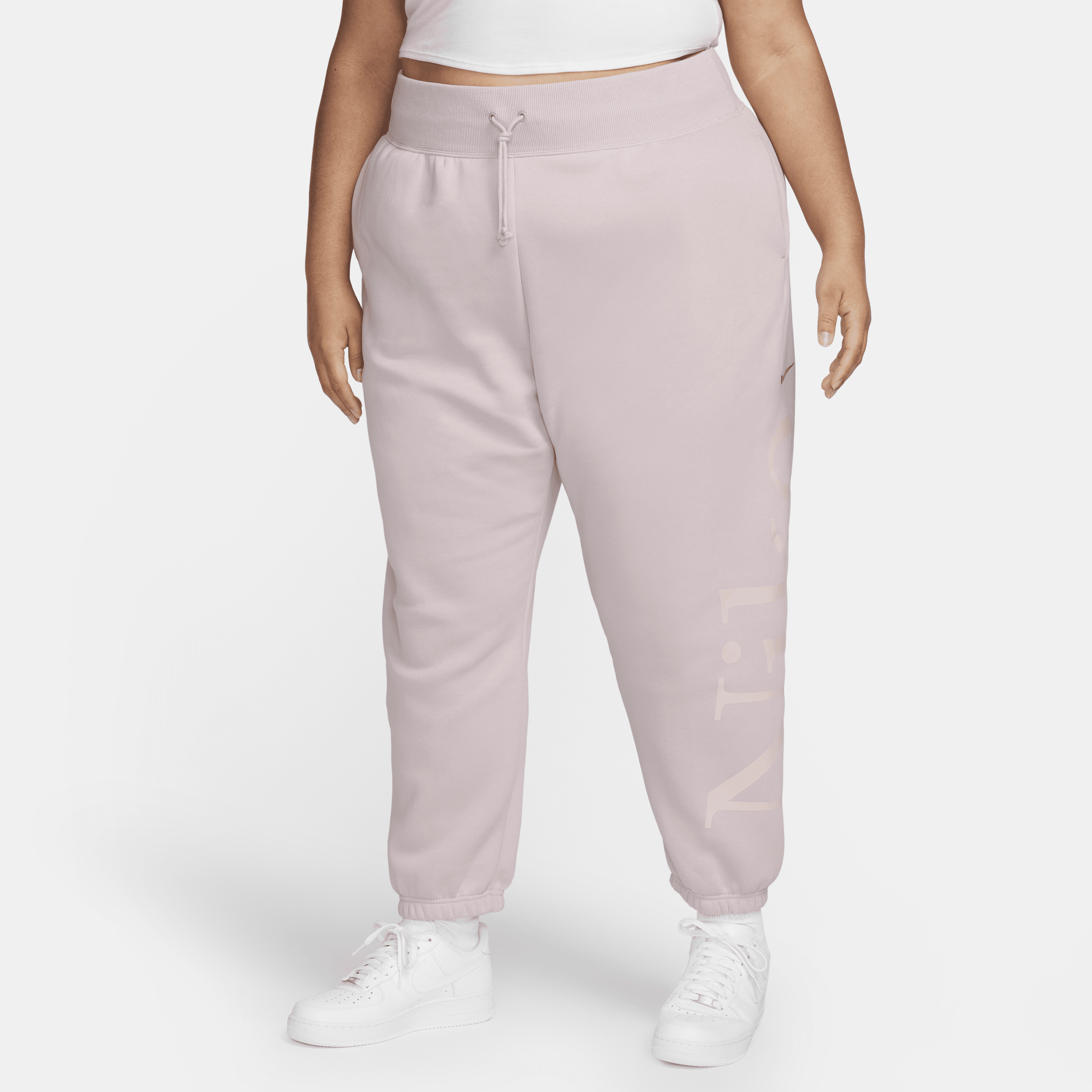 Nike Sportswear Phoenix Fleece oversized joggingbroek met logo voor dames (Plus Size) - Paars