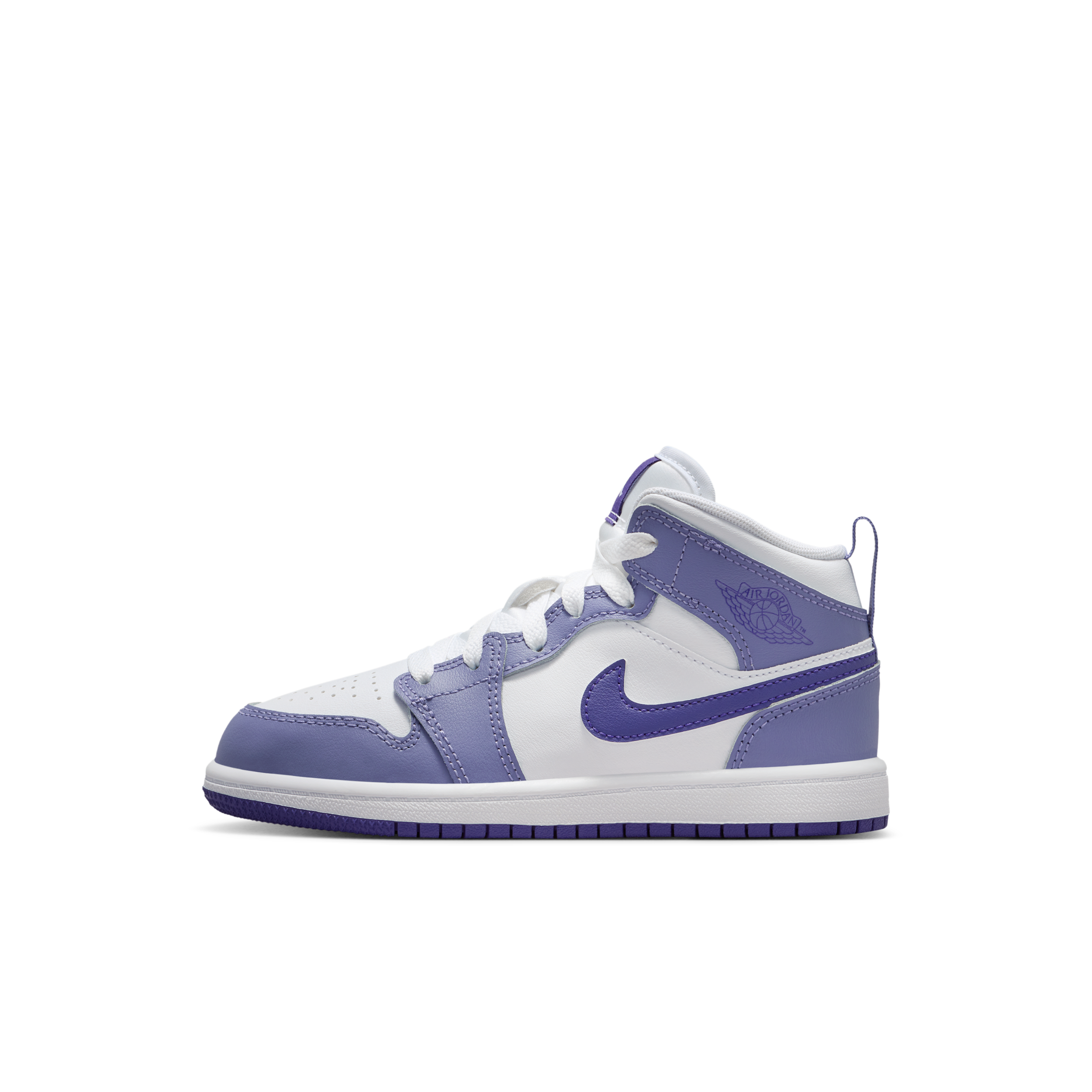 【ナイキ(NIKE)公式ストア】ジョーダン 1 MID リトルキッズシューズ DQ8424-500 パープル 【ナイキ(NIKE)公式ストア】ジョーダン 1 MID リトルキッズシューズ DQ8424-500 パープル