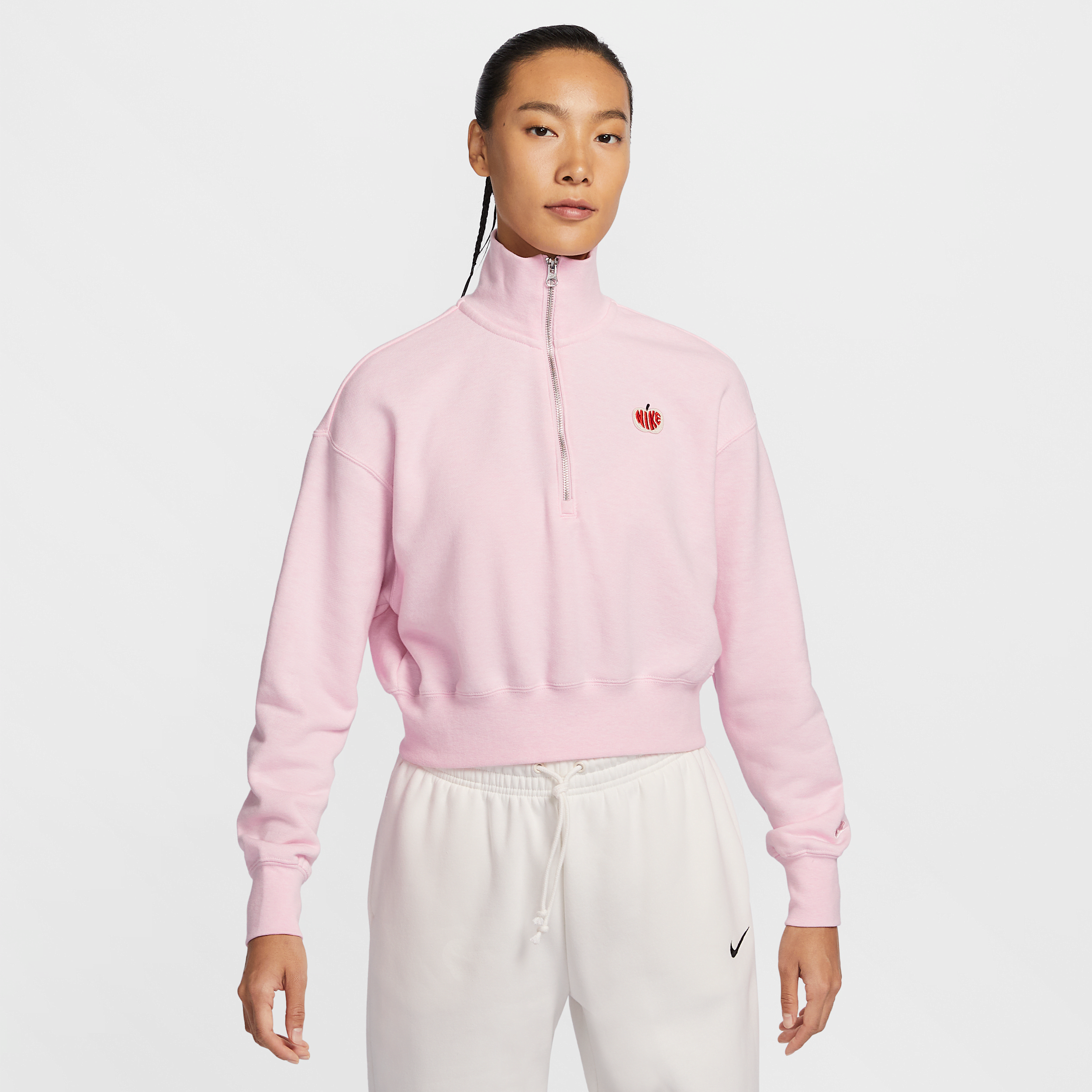 【ナイキ(NIKE)公式ストア】ナイキ スポーツウェア フェニックス フリース ウィメンズ 1/2ジップ クロップド スウェットシャツ HV8731-663 ピンク 【ナイキ(NIKE)公式ストア】ナイキ スポーツウェア フェニックス フリース ウィメンズ 1/2ジップ クロップド スウェットシャツ HV8731-663 ピンク