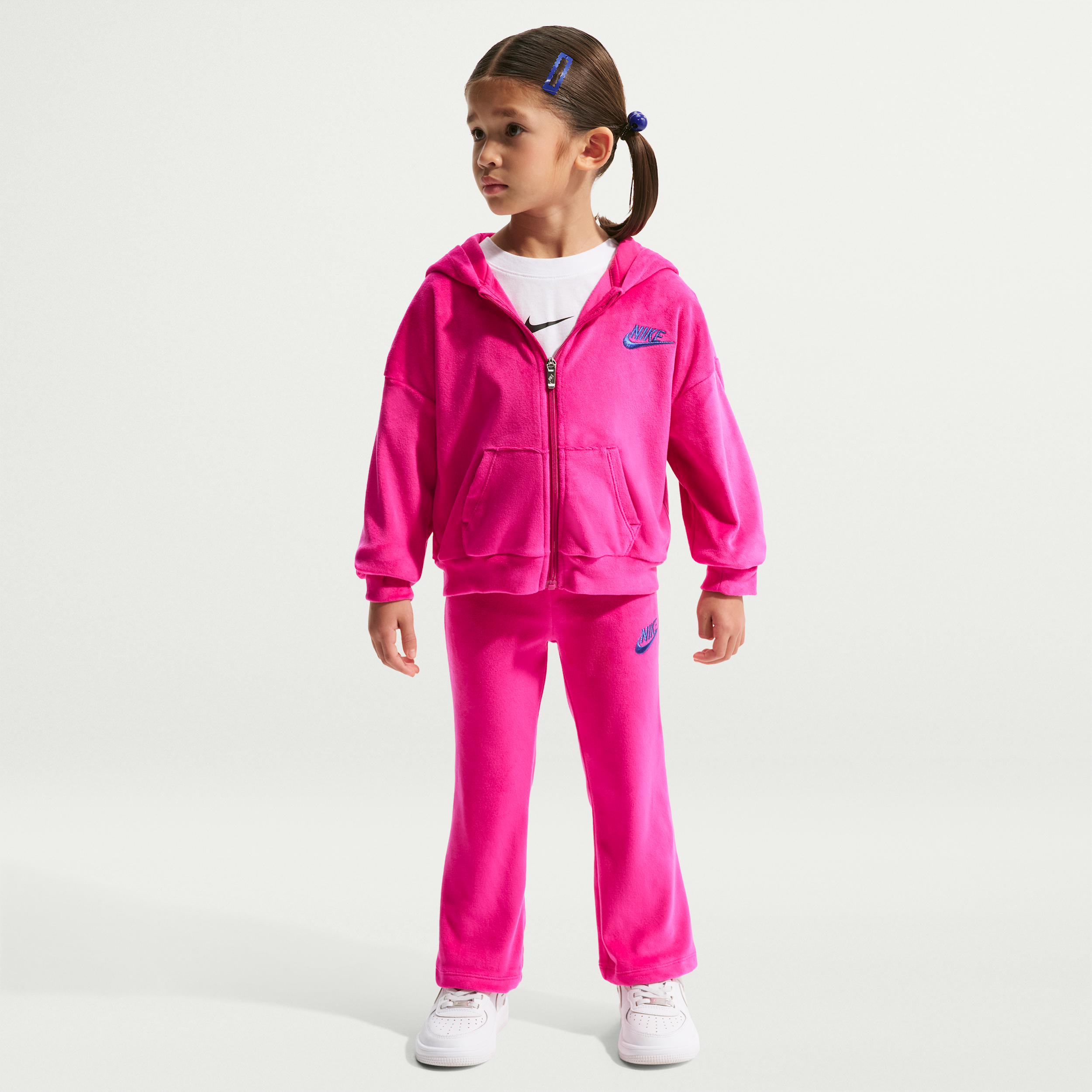 Nike Conjunto de 2 piezas con leggings de campana aterciopelados - Niño/a pequeño/a - Rosa