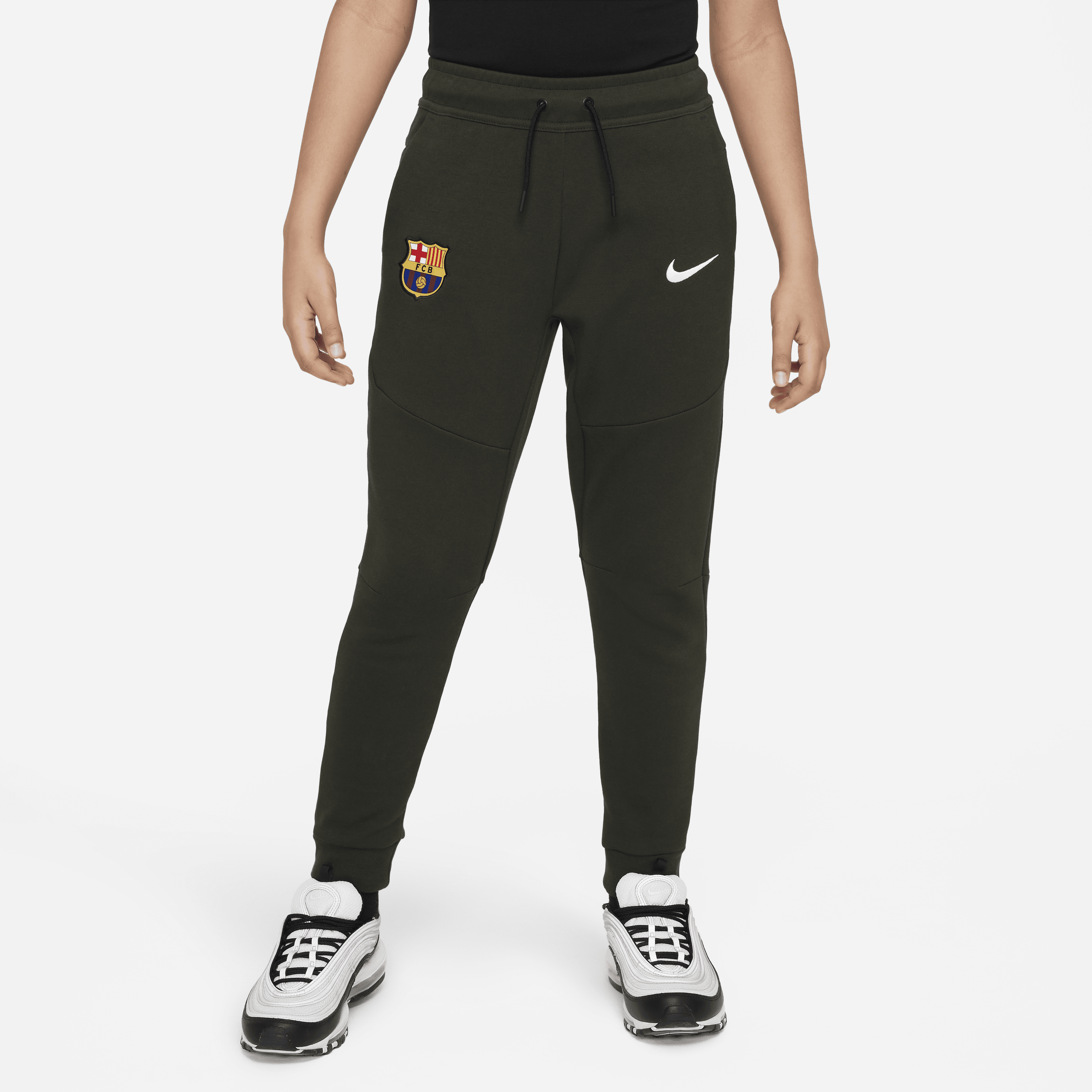 FC Barcelona Tech Fleece Pantalón Nike - Niño - Verde
