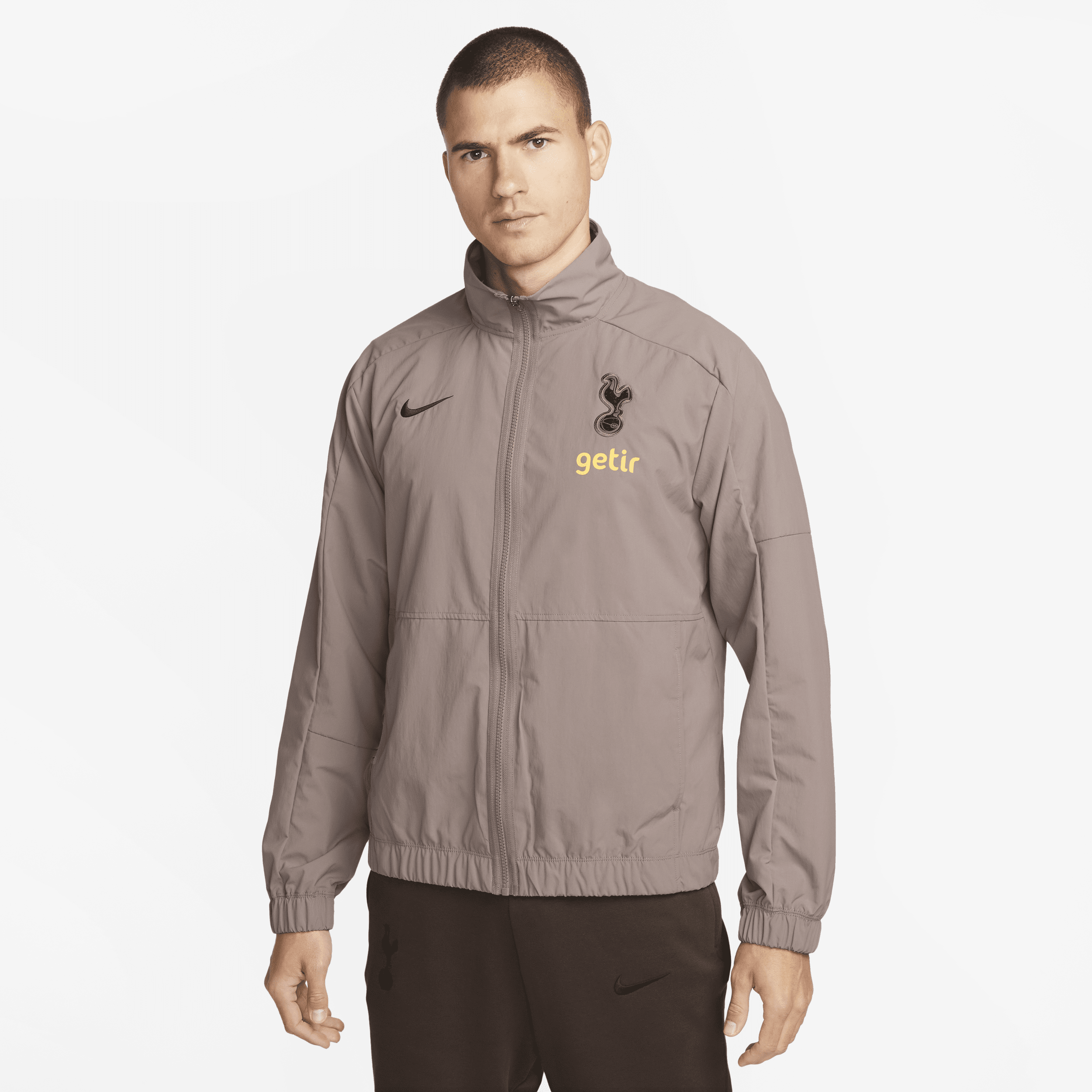 Vævet Tottenham Hotspur Revival Third Nike Football-jakke til mænd - brun