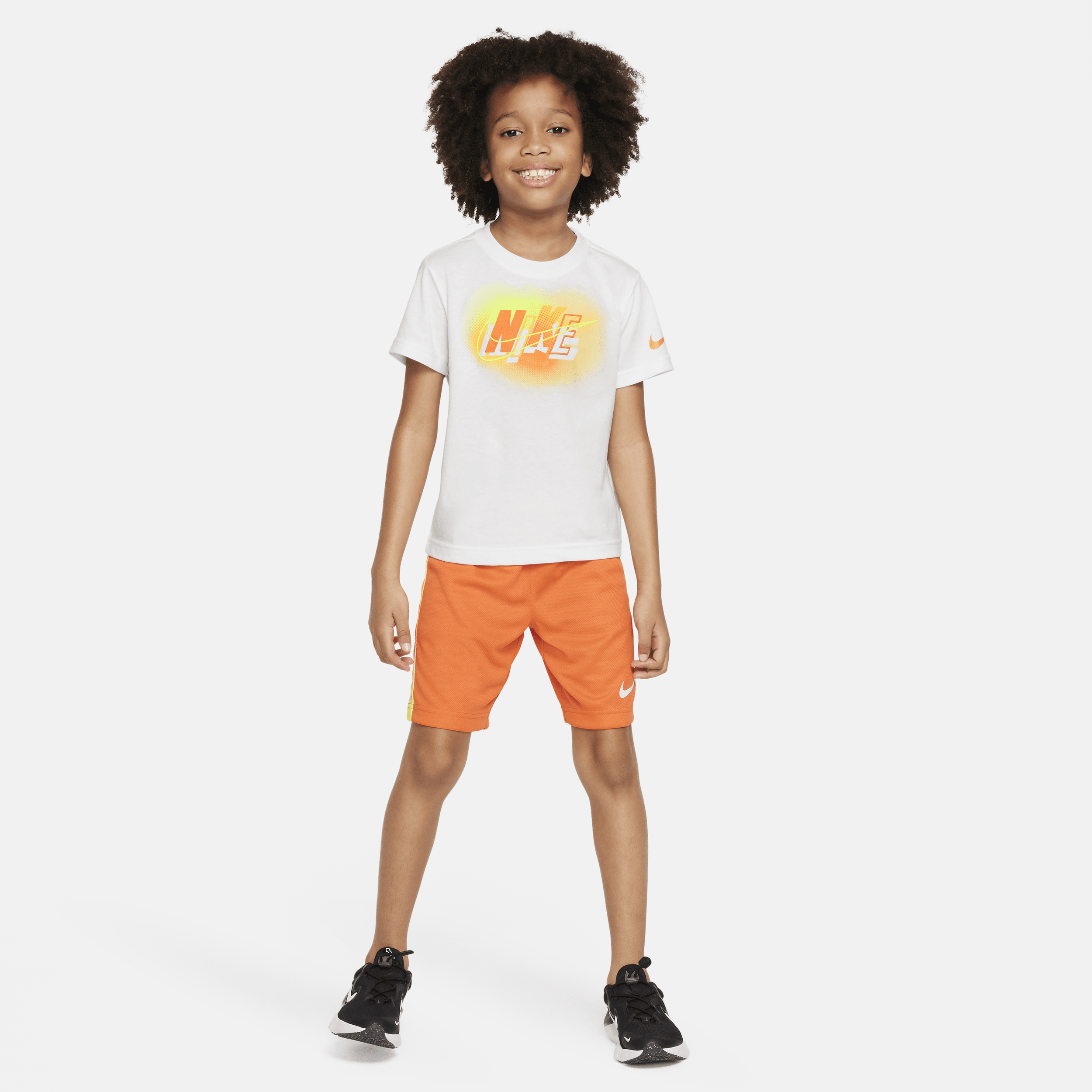 Completo con shorts Nike Hazy Rays – Bambino/a - Arancione