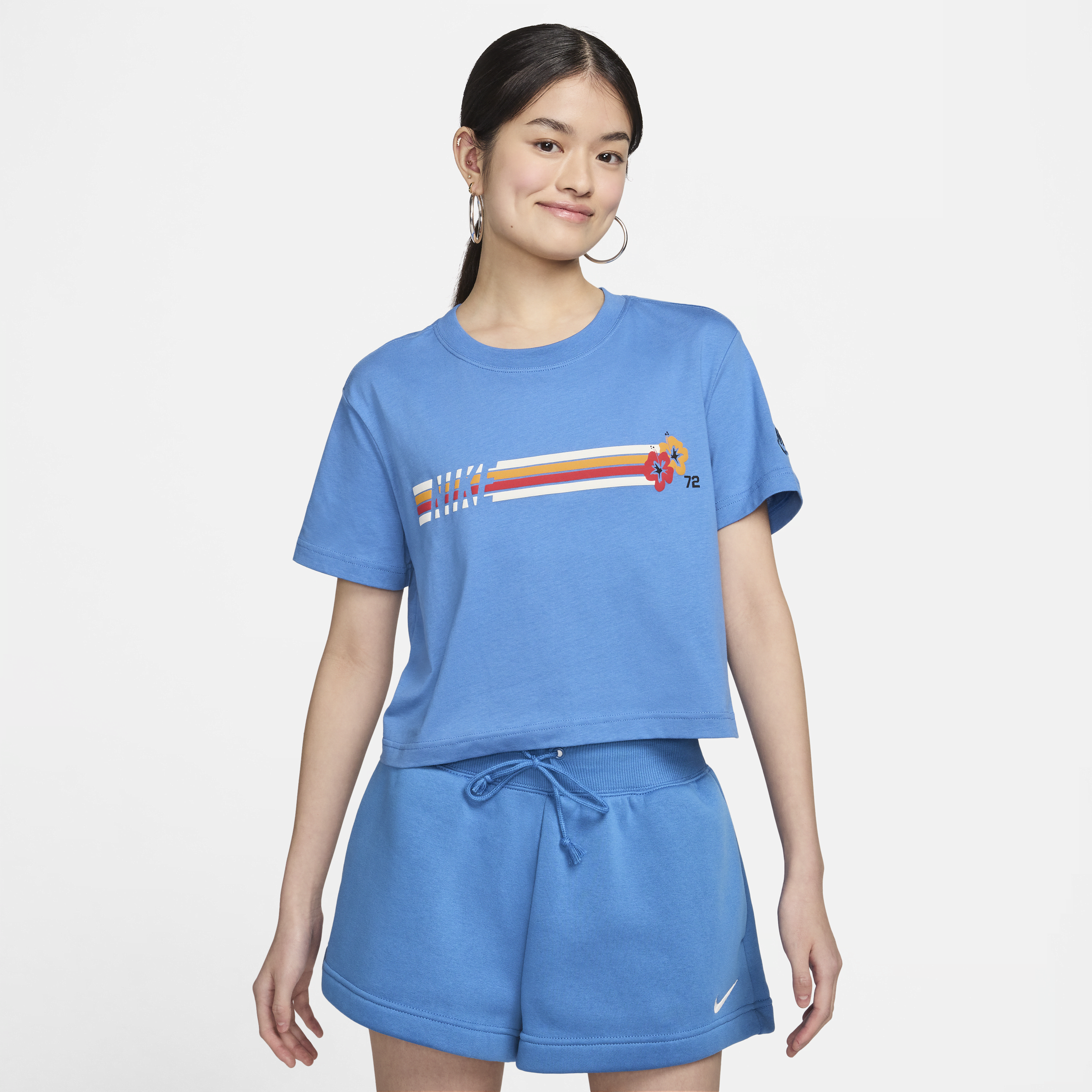 【ナイキ(NIKE)公式ストア】ナイキ スポーツウェア ウィメンズ クロップド Tシャツ HF4616-402 ブルー 【ナイキ(NIKE)公式ストア】ナイキ スポーツウェア ウィメンズ クロップド Tシャツ HF4616-402 ブルー