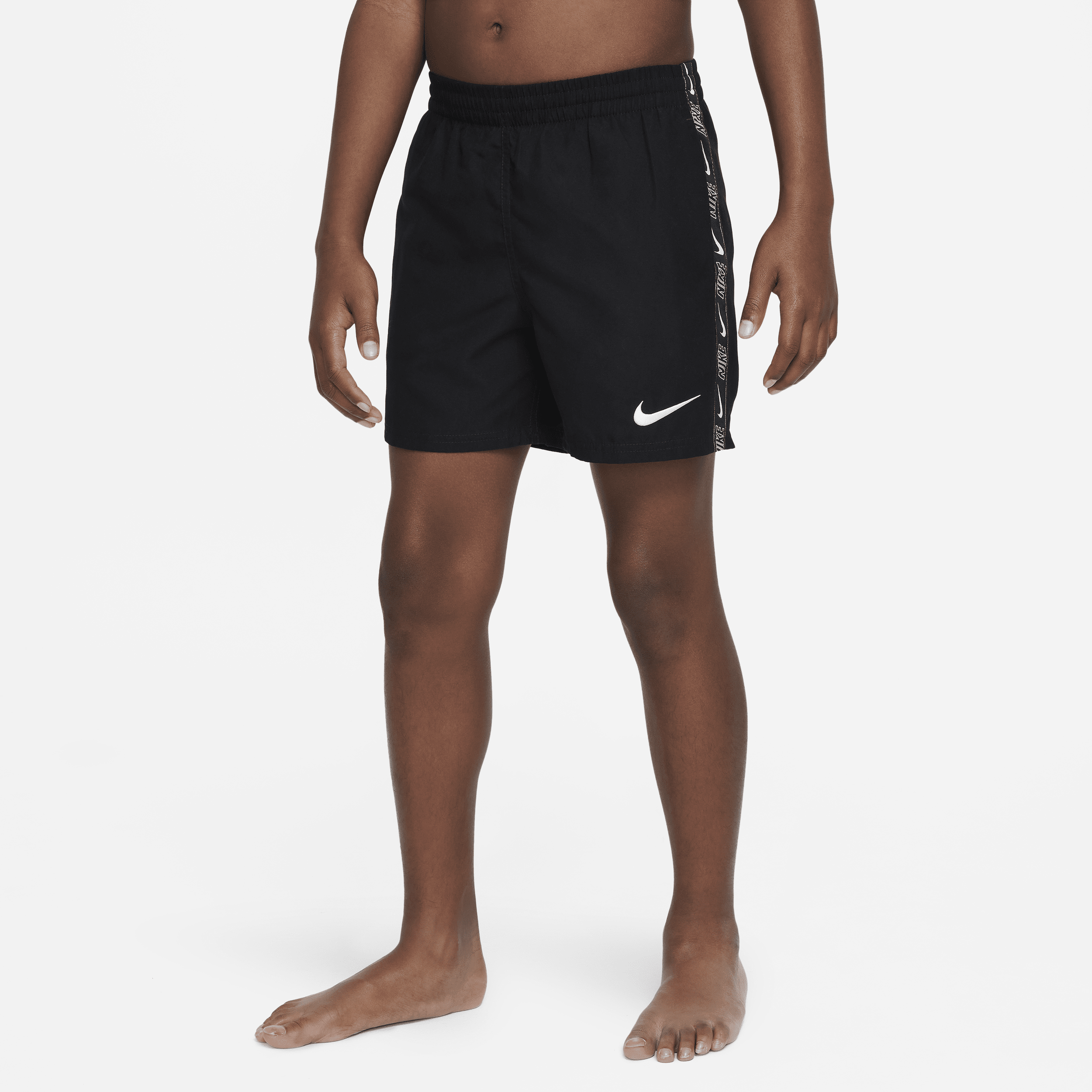 Nike-Volley-badeshorts (10 cm) til større børn (drenge) - sort