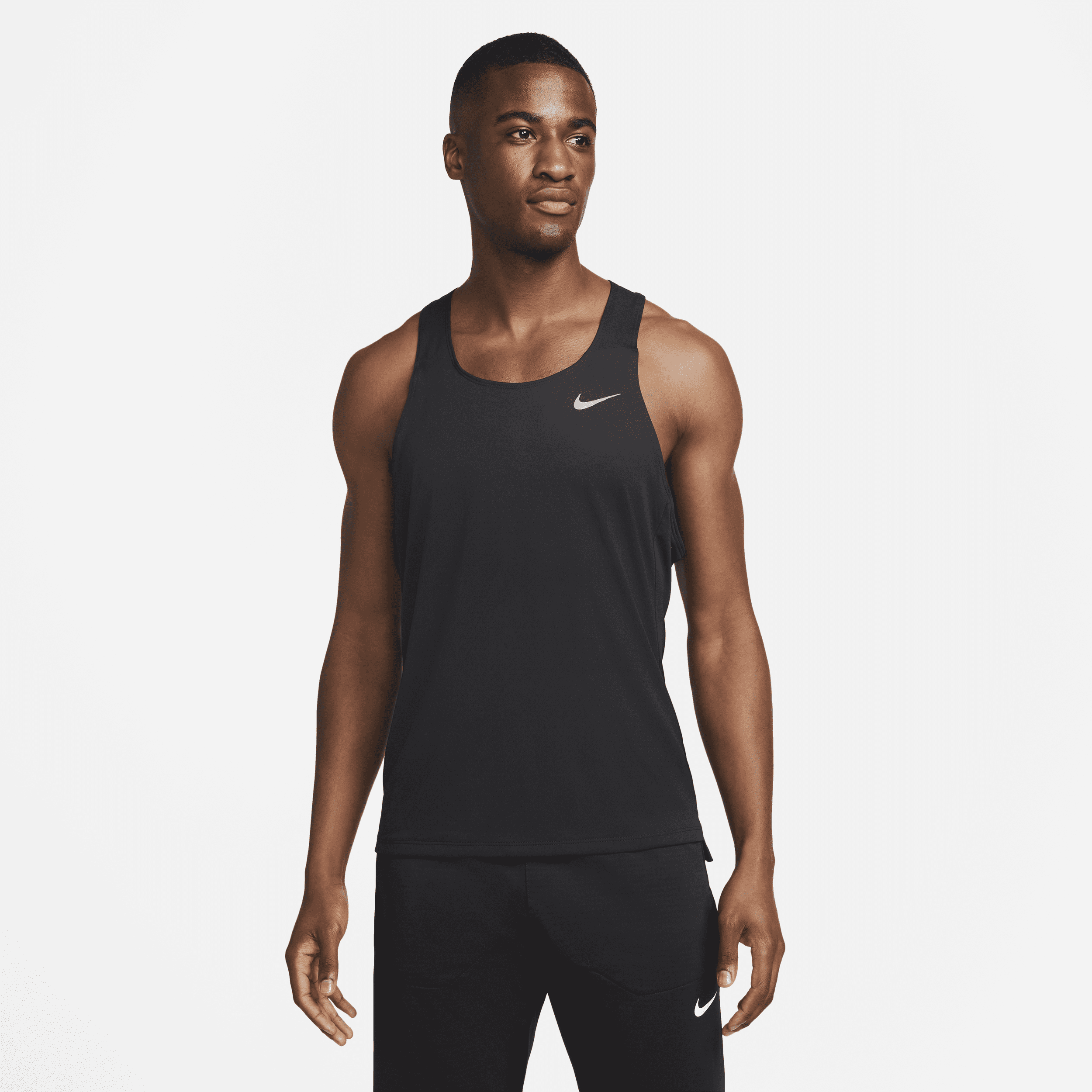Nike Dri-FIT Fast-løbesinglet til mænd - sort