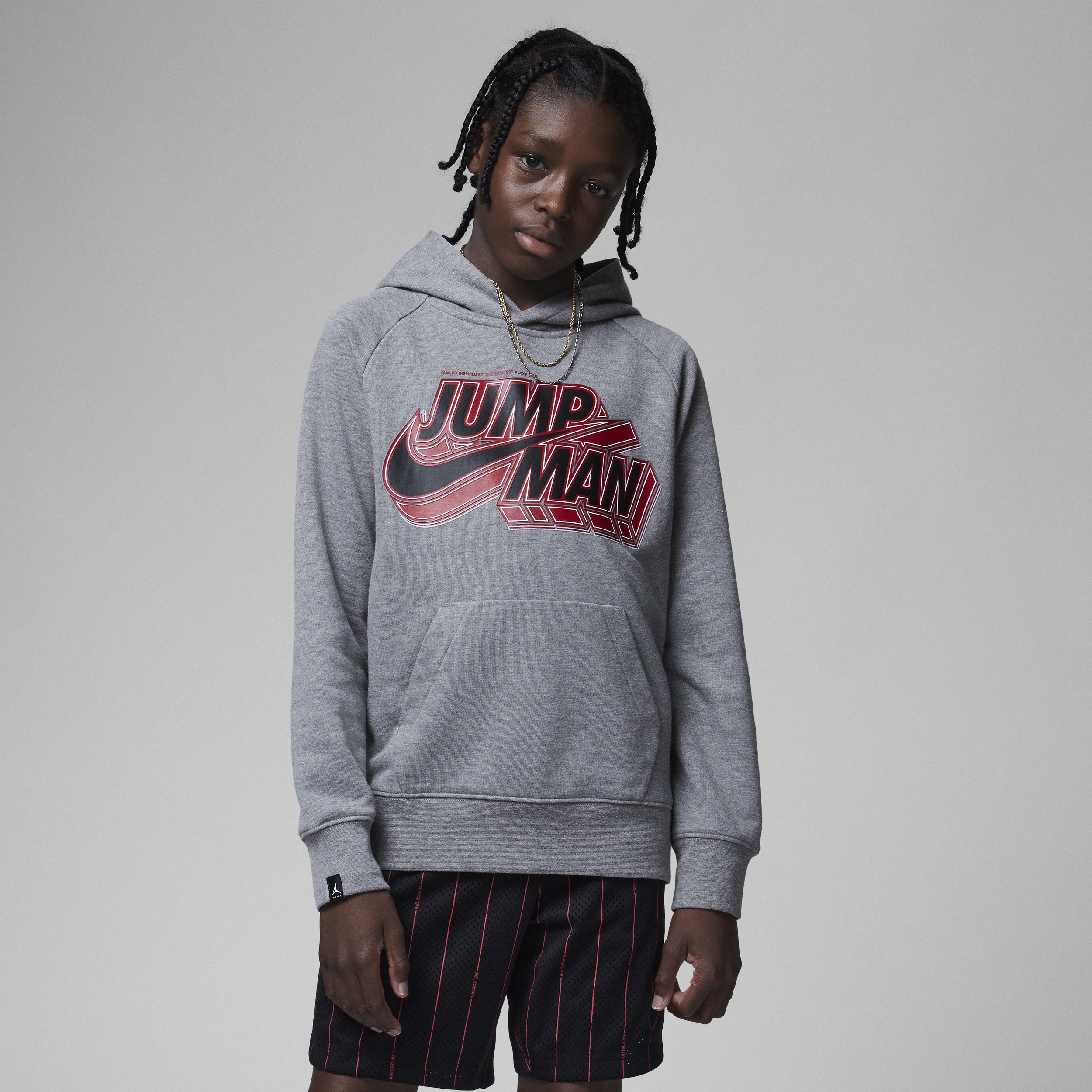 Nike Felpa pullover con cappuccio Jordan – Ragazzo/a - Grigio
