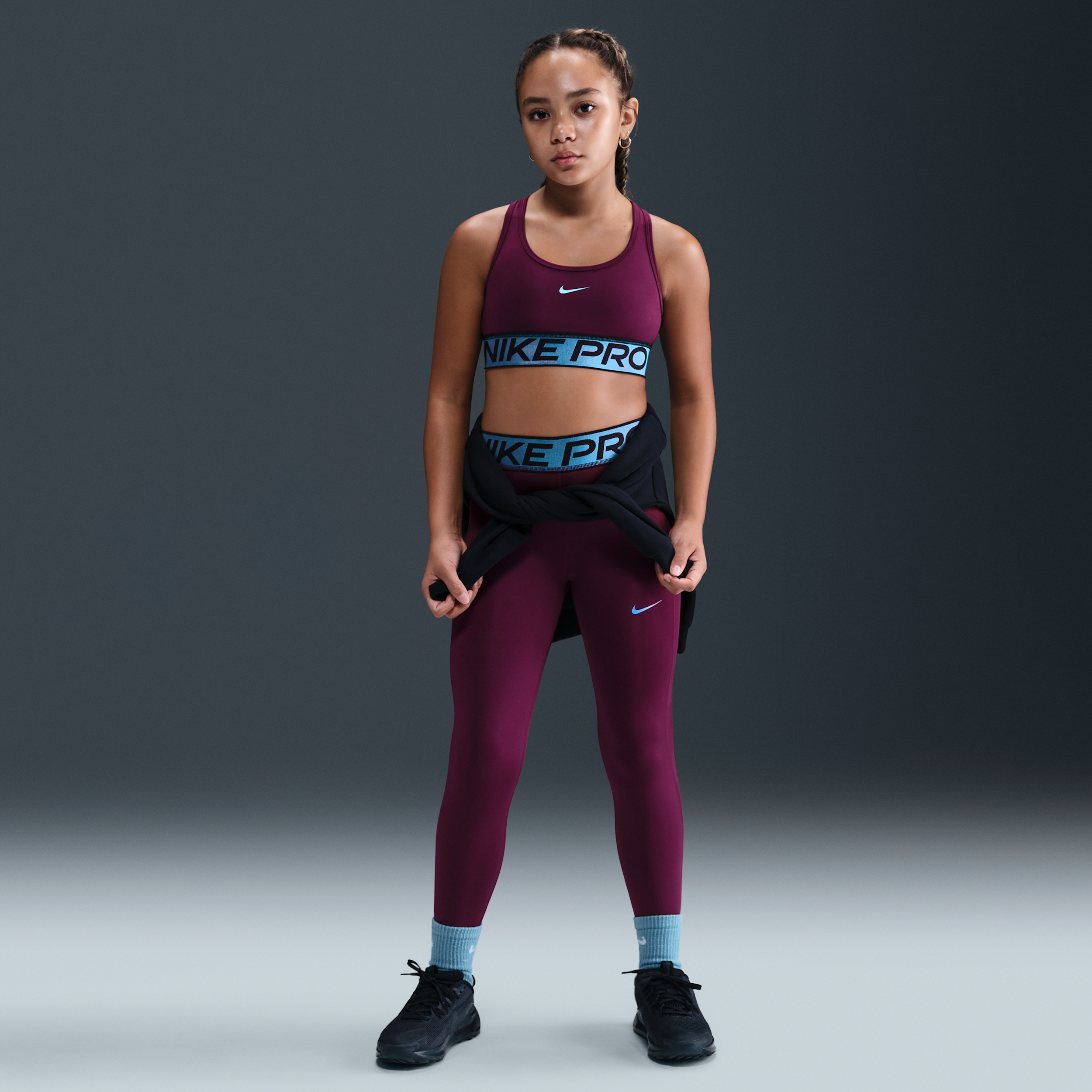 【ナイキ(NIKE)公式ストア】ナイキ プロ ジュニア (ガールズ) Dri-FIT レギンス 輝くアクセント付き HV0301-610 レッド 【ナイキ(NIKE)公式ストア】ナイキ プロ ジュニア (ガールズ) Dri-FIT レギンス 輝くアクセント付き HV0301-610 レッド