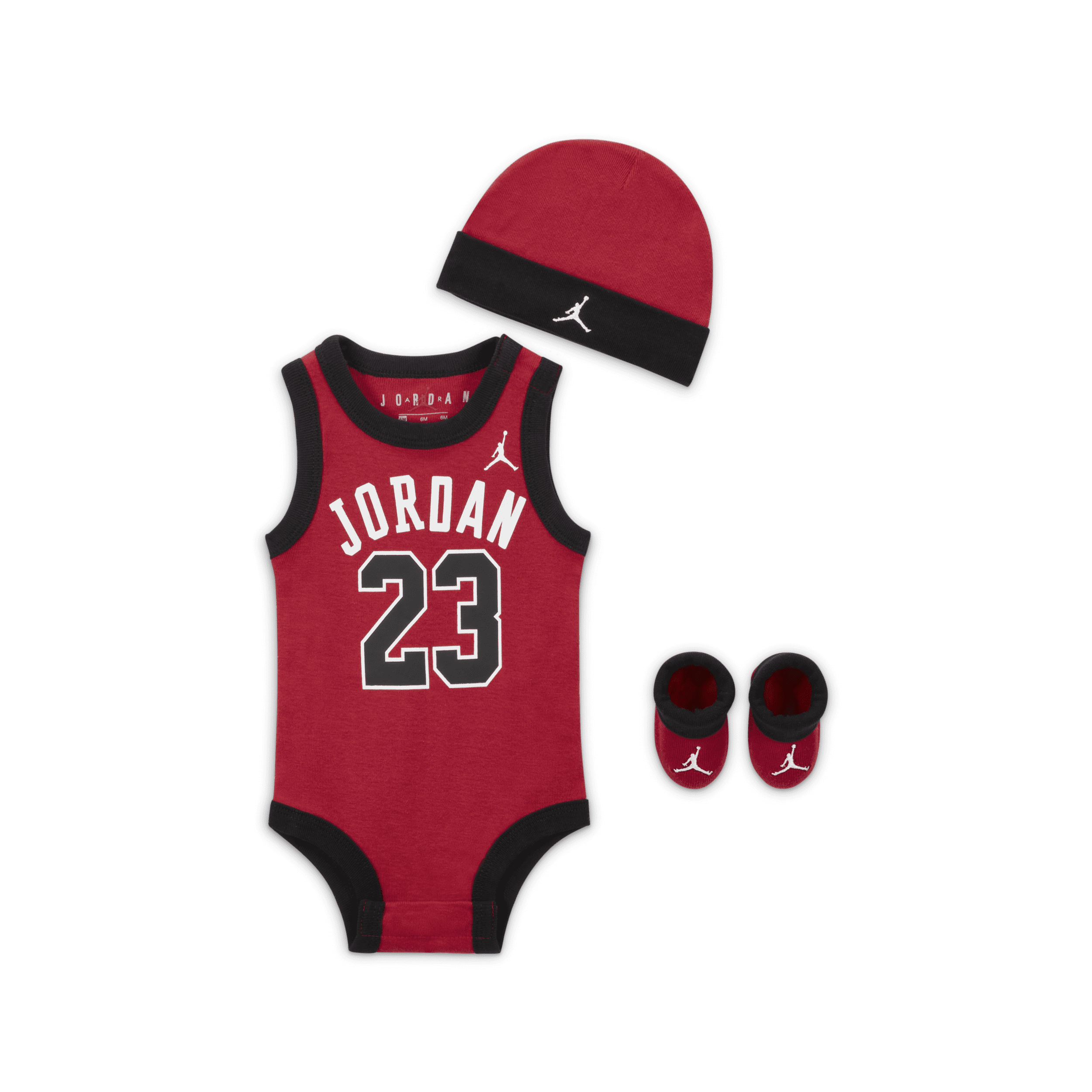 【ナイキ(NIKE)公式ストア】ジョーダン ジャンプマン ベビー ボディスーツ ビーニー アンド ブーティー セット HA7481-687 レッド 【ナイキ(NIKE)公式ストア】ジョーダン ジャンプマン ベビー ボディスーツ ビーニー アンド ブーティー セット HA7481-687 レッド
