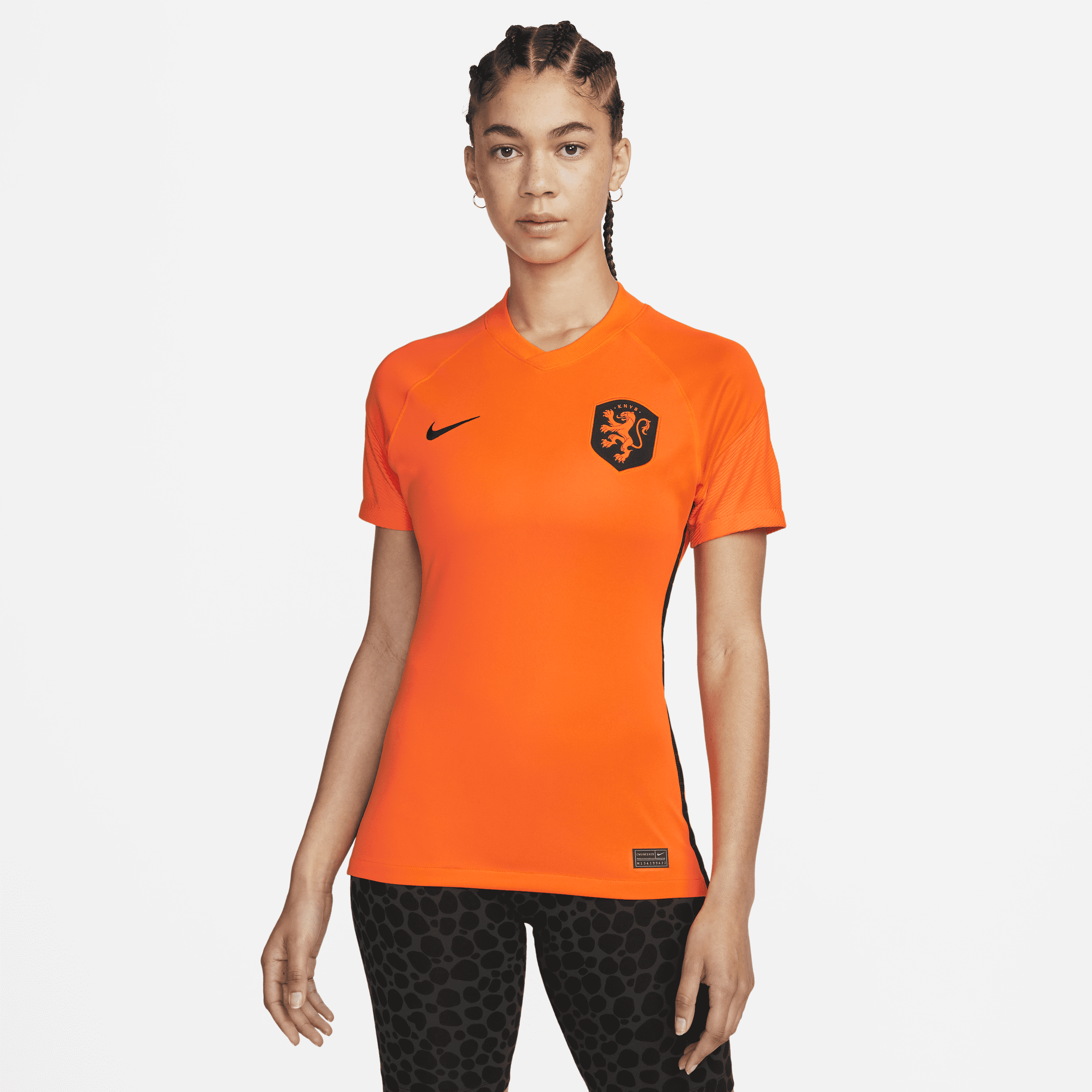 Nederland 2022 Stadium Thuis Nike voetbalshirt met Dri-FIT voor dames - Oranje