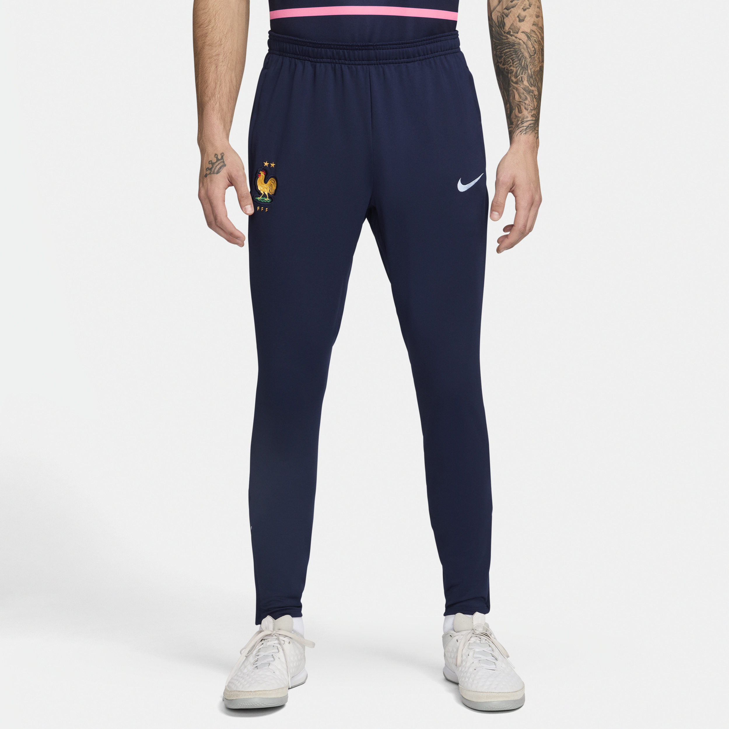 FFF Strike Nike Dri-FIT knit voetbalbroek voor heren - Blauw