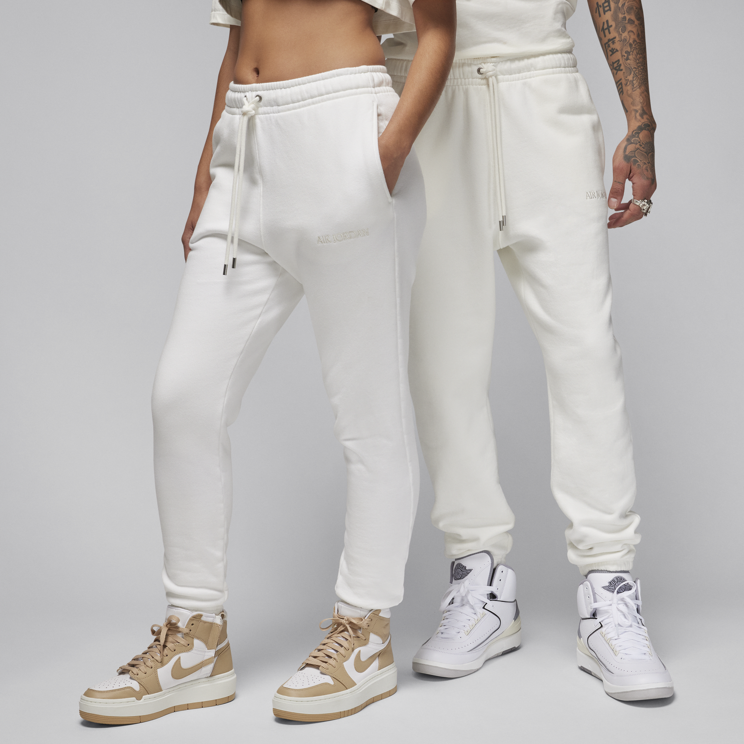 Nike Pantaloni in fleece Jordan Wordmark – Uomo - Bianco