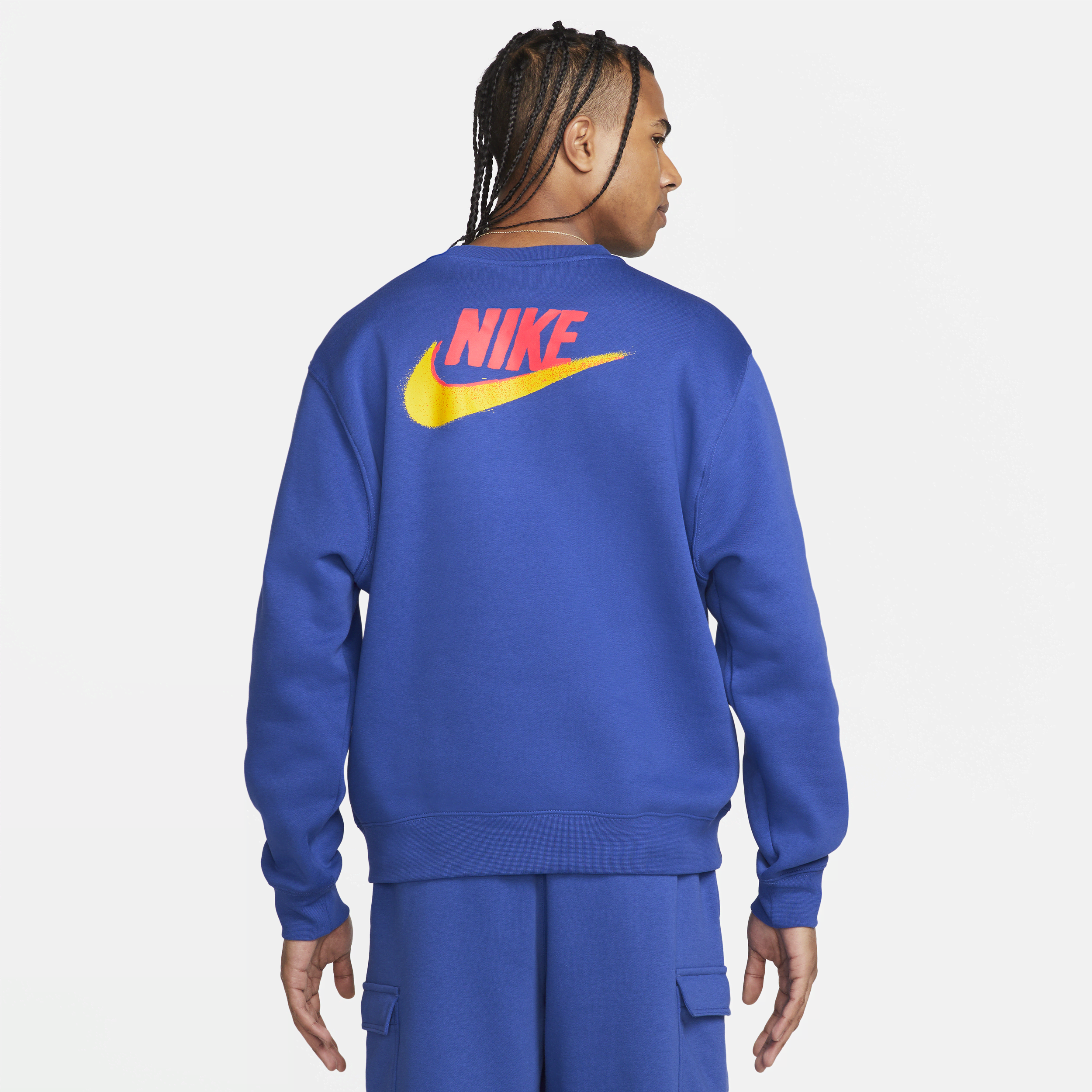 Royal blue outlet nike crewneck sweatshirt