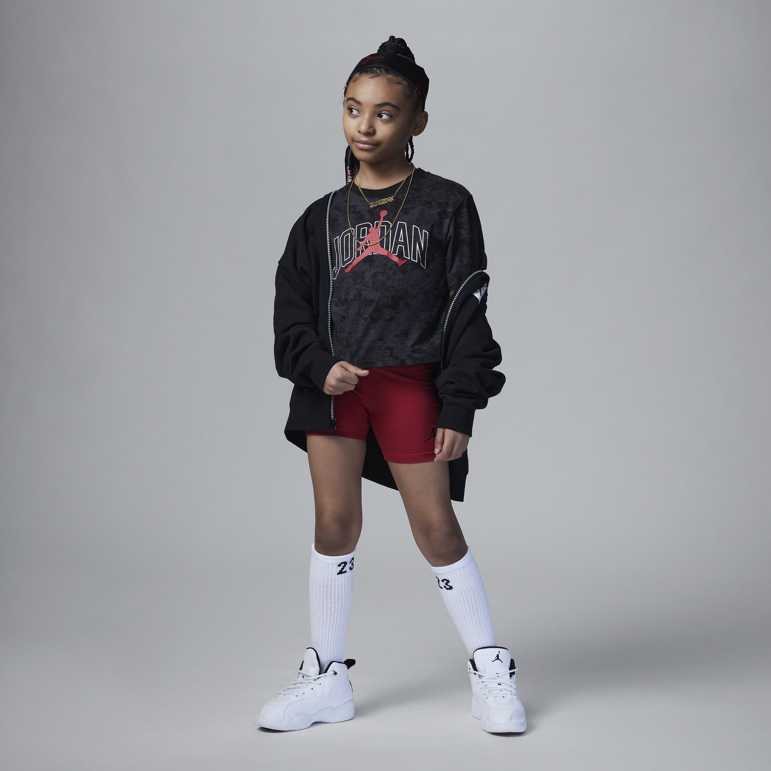 Nike Completo in 2 pezzi Air Jordan Flight Bike Shorts Set – Bambino/a - Rosso