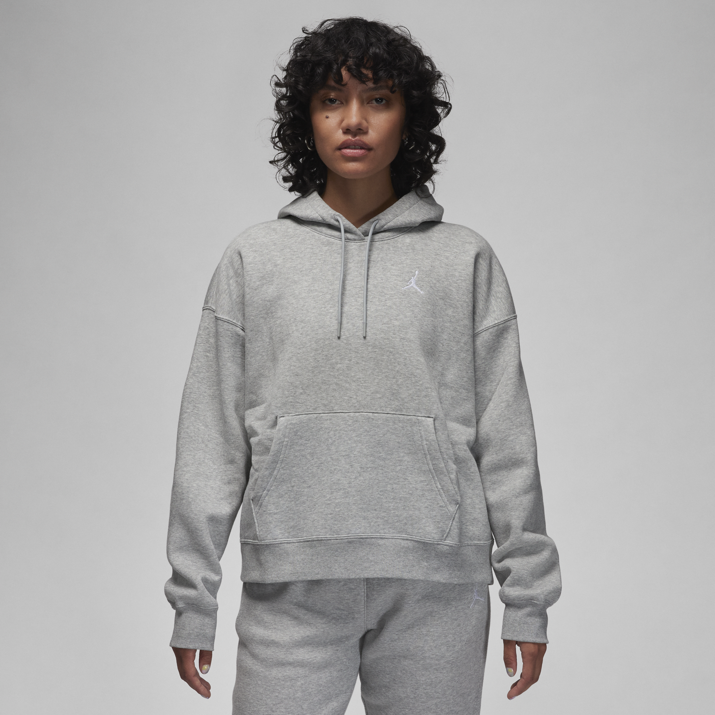 Jordan Brooklyn Fleece-hættetrøje til kvinder - grå