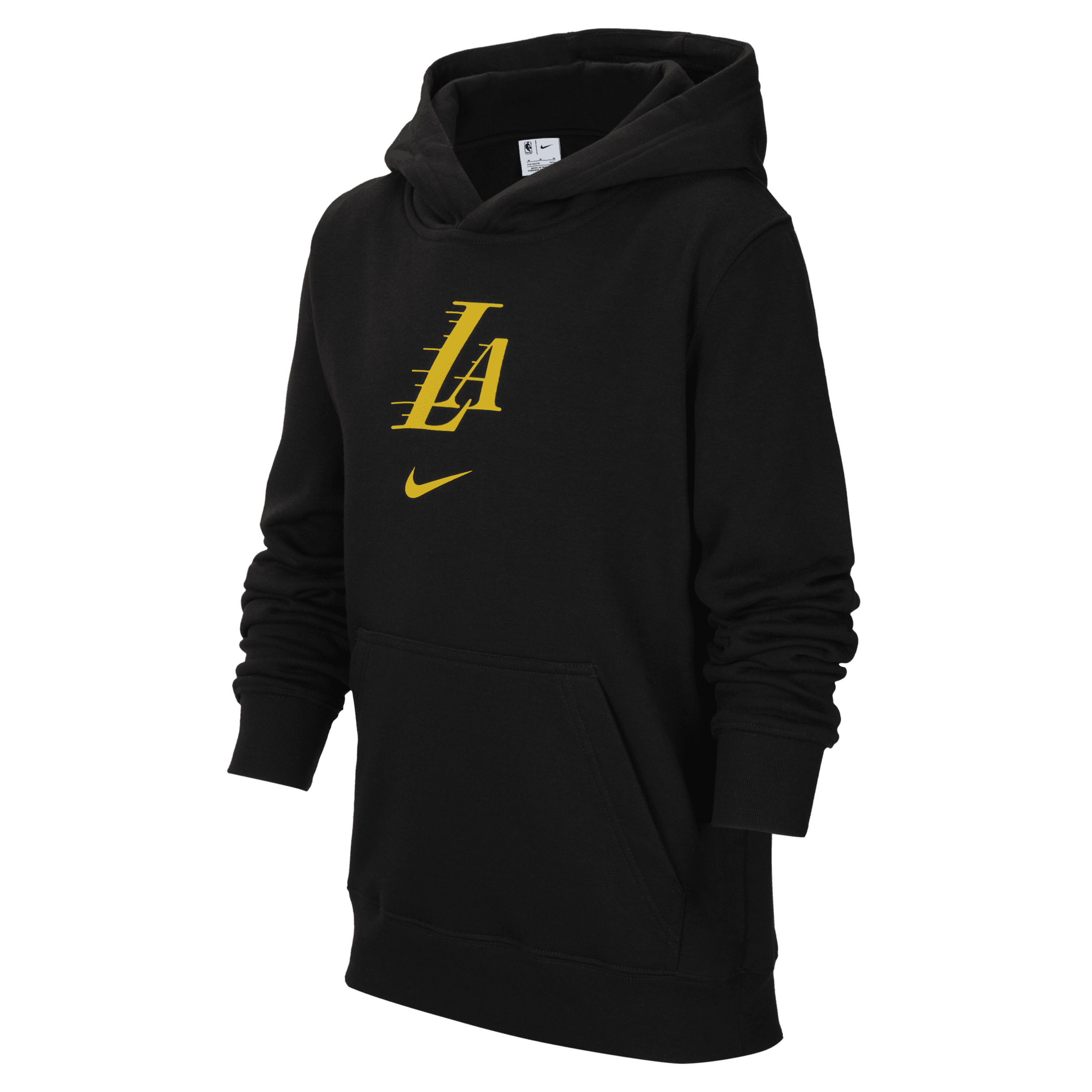 Felpa pullover con cappuccio Los Angeles Lakers Club City Edition Nike NBA – Bimbo/a piccolo/a - Nero